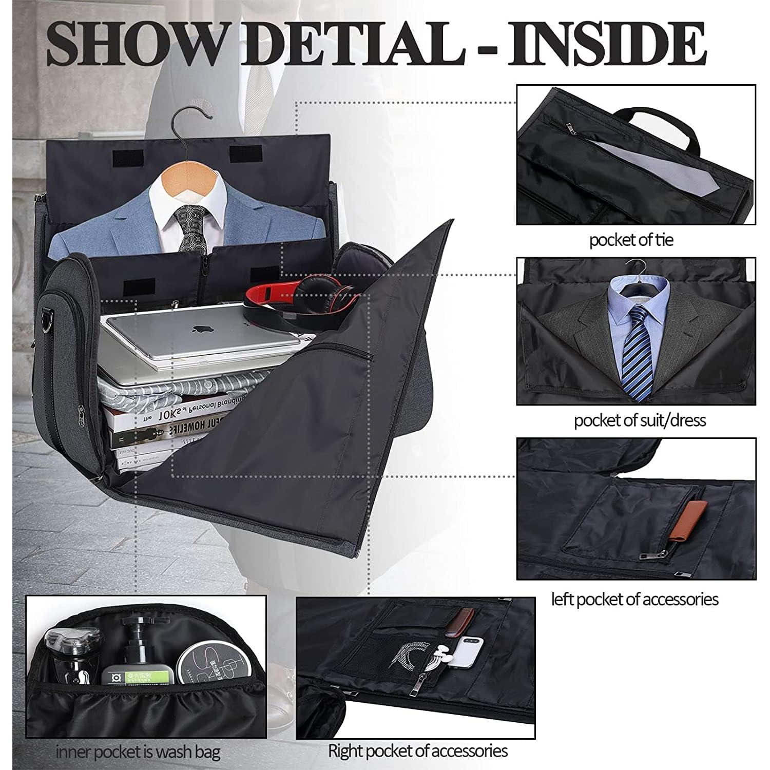 Bolsa de Ropa Duffel MOVOYEE 45L - Convertible con Compartimento para Zapatos