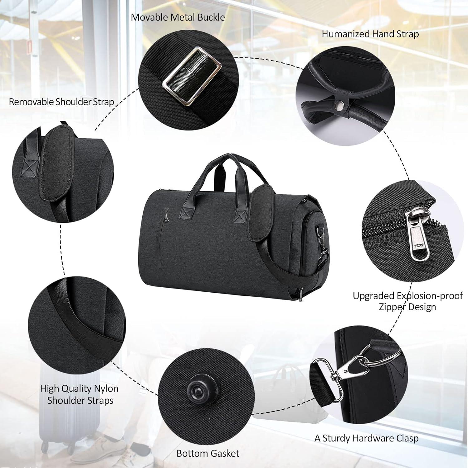 Bolsa de Ropa Duffel MOVOYEE 45L - Convertible con Compartimento para Zapatos