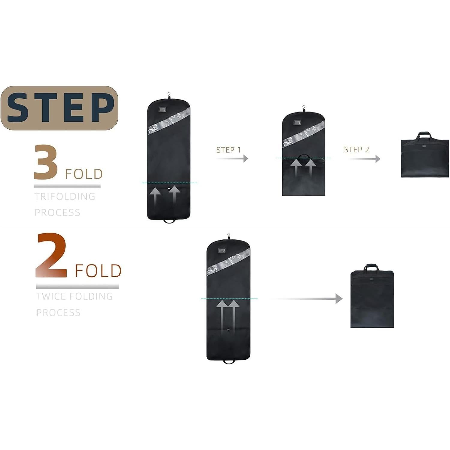 Bolsa de Ropa Plegable GUHAMN 167.6 cm para Vestidos y Trajes