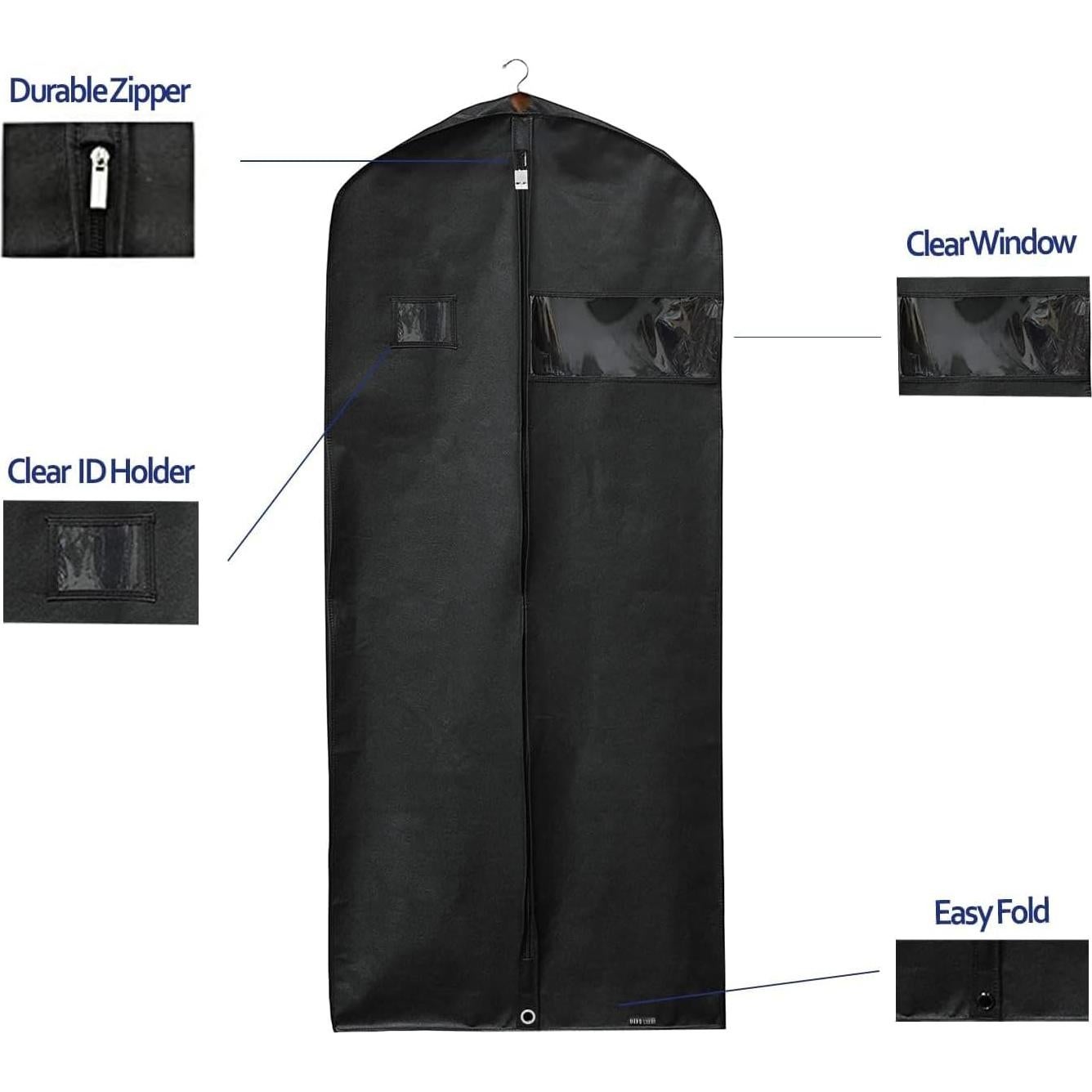 Bolsa de Ropa de Viaje 55 TRENDS Negra 109x58 cm Resistente al Agua