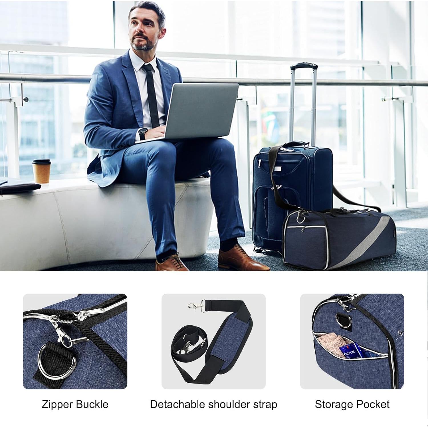 Bolsa Duffle Modoker Azul para Ropa de Viaje - 1.28 kg