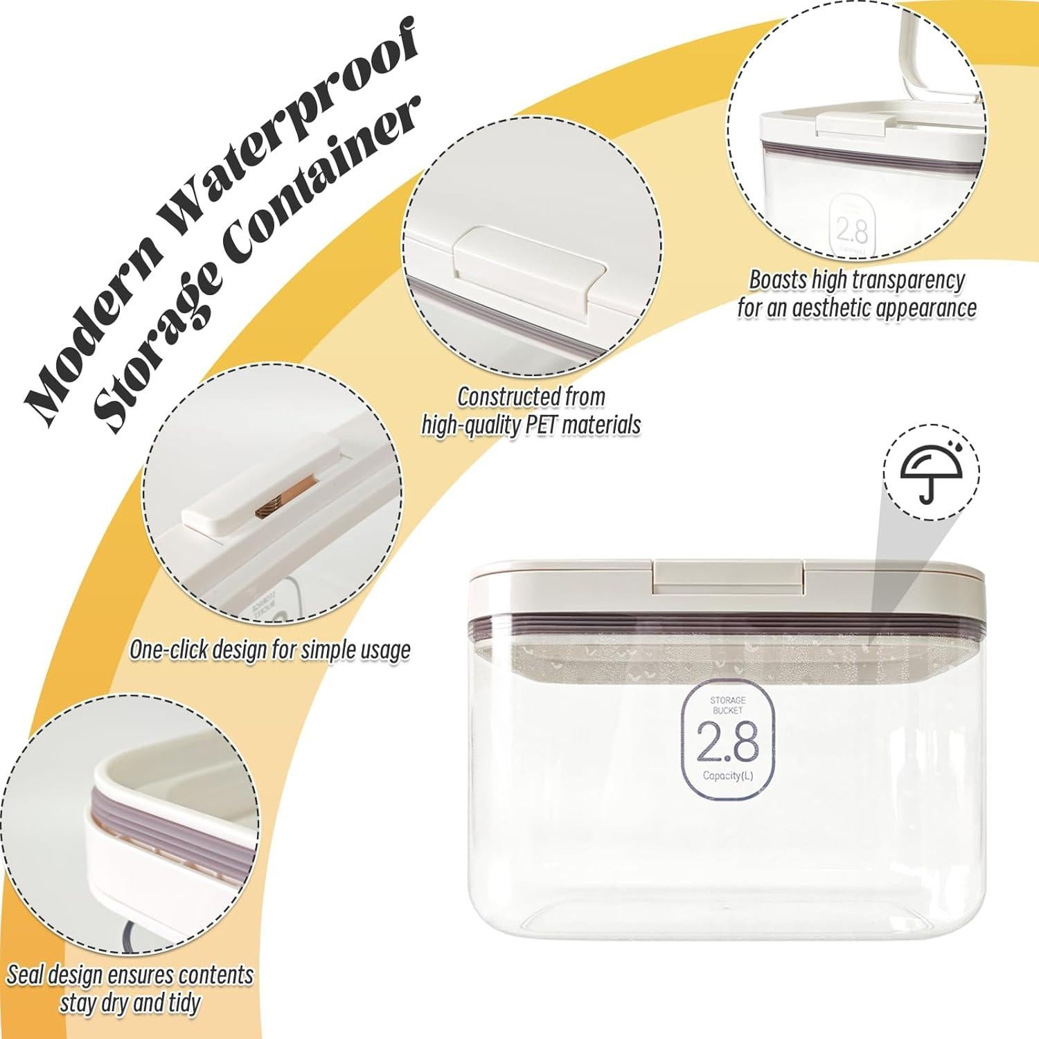 Contenedor de cápulas de lavandería Gute 2.8L con tapa sellada