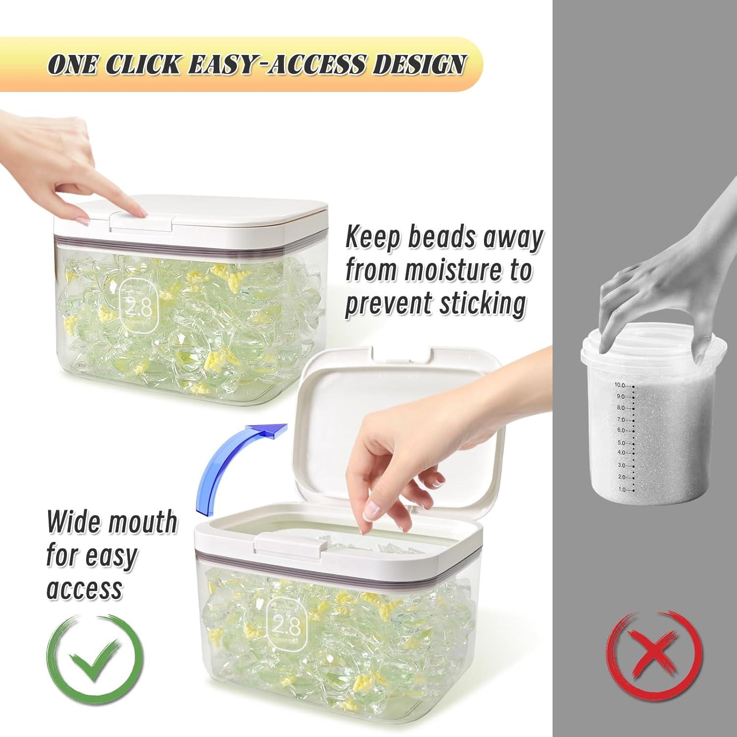 Contenedor de cápulas de lavandería Gute 2.8L con tapa sellada