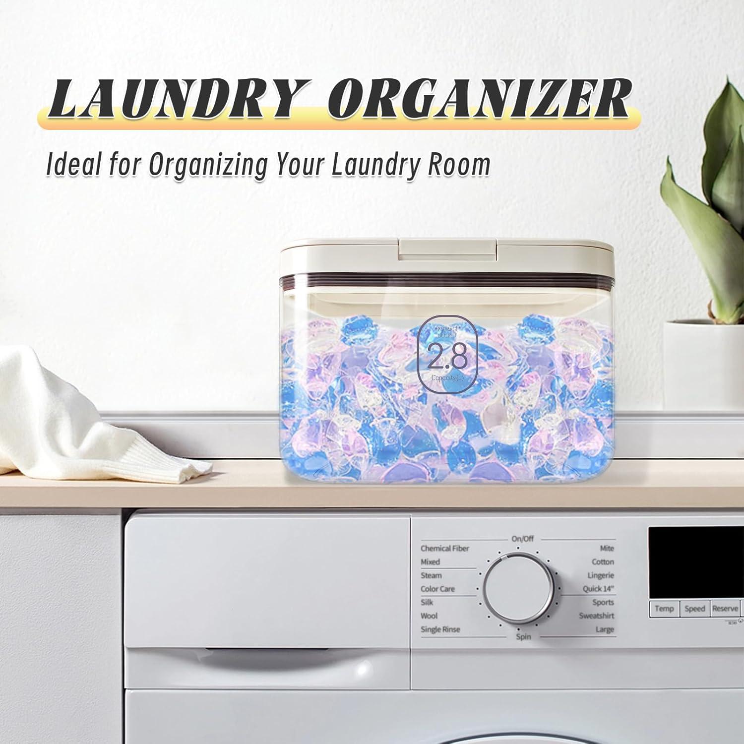 Contenedor de cápulas de lavandería Gute 2.8L con tapa sellada