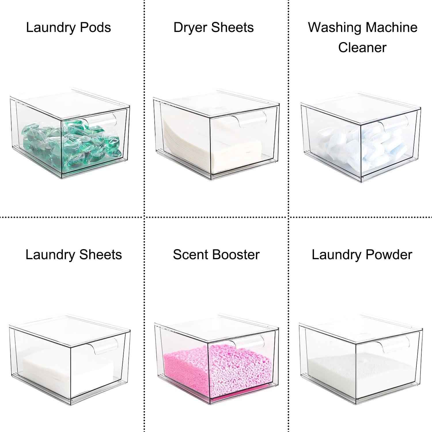 Contenedor apilable VOTLEVT para cápsulas de lavandería 2 PACK