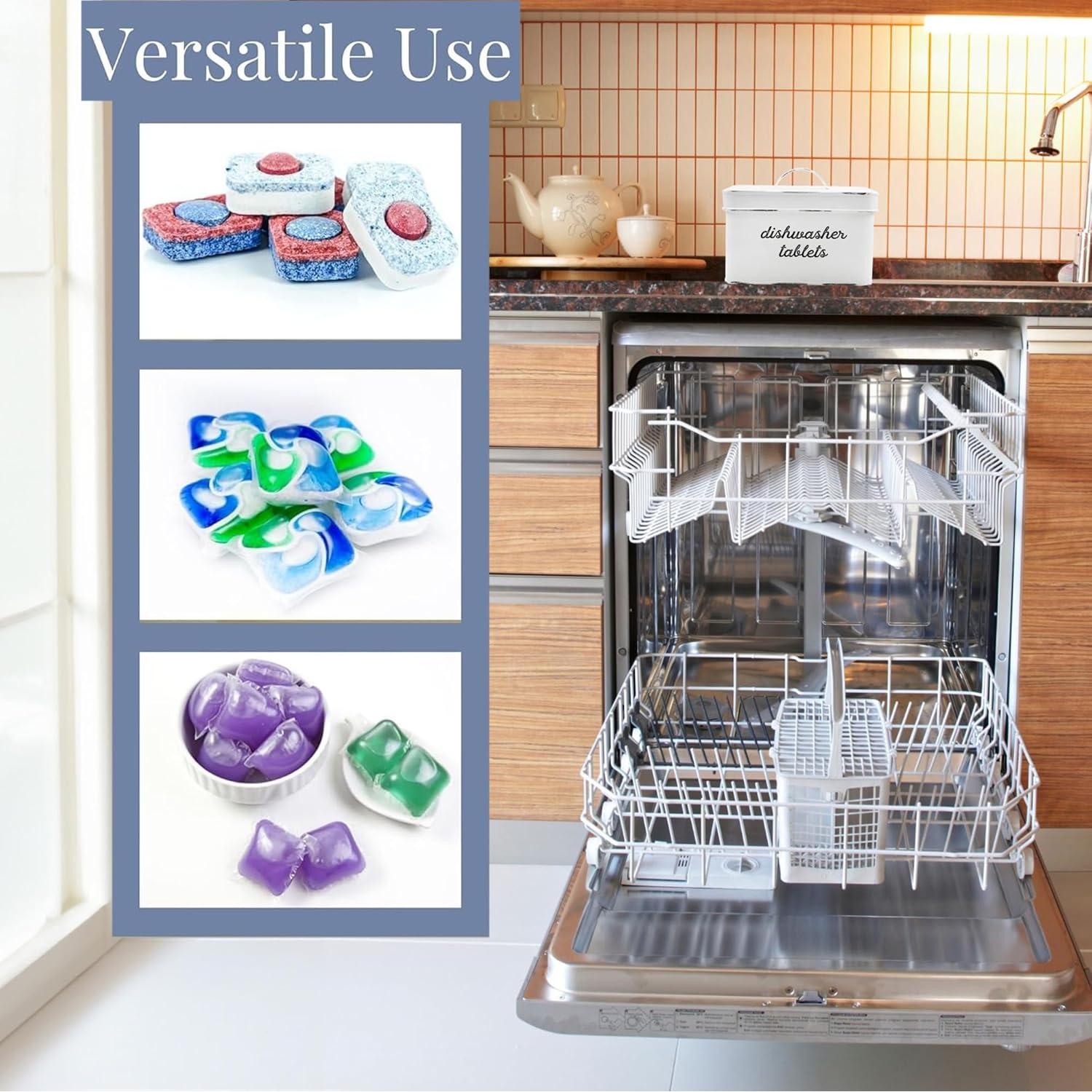 Soporte para Cápsulas de Lavavajillas AuldHome Blanco 2.84L