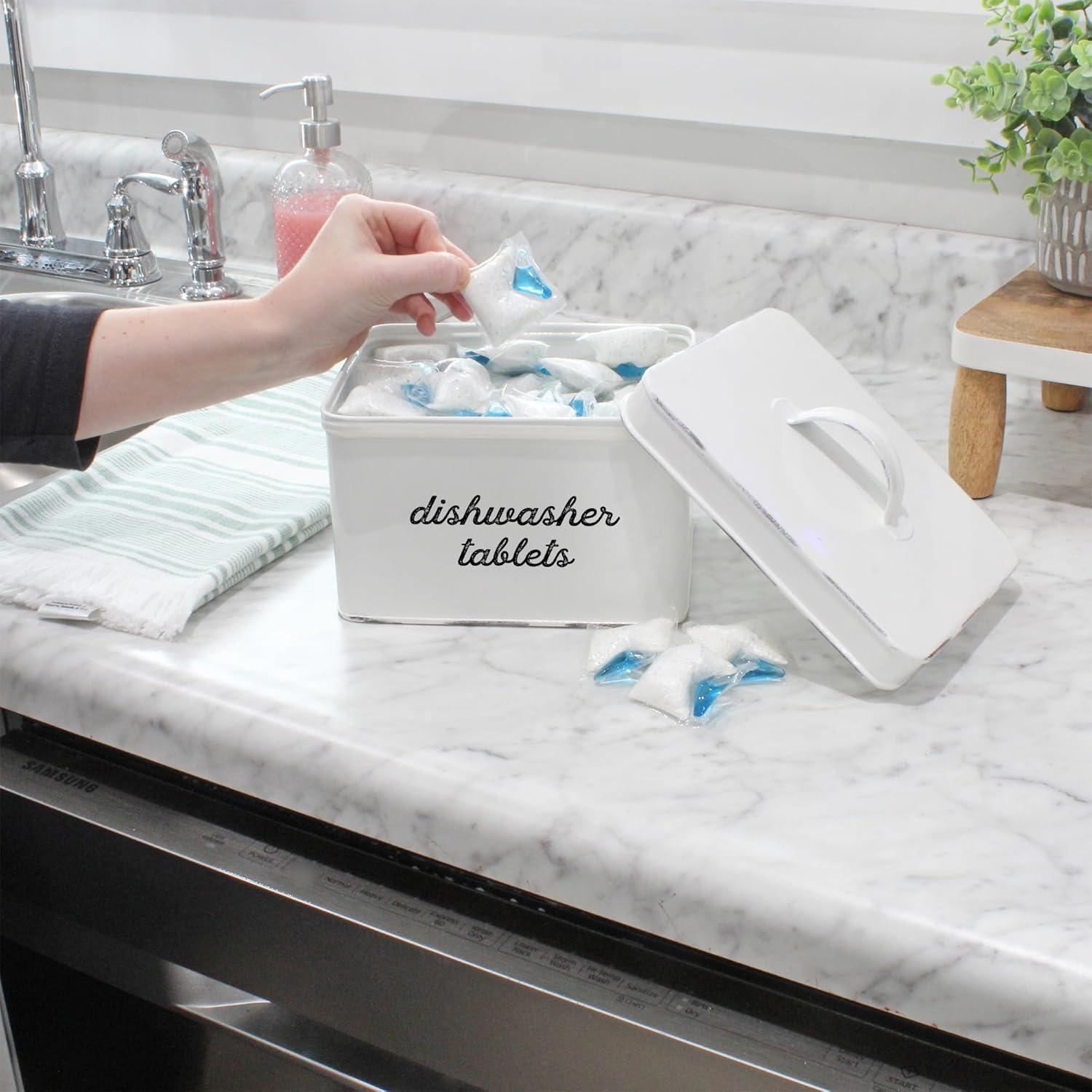 Soporte para Cápsulas de Lavavajillas AuldHome Blanco 2.84L