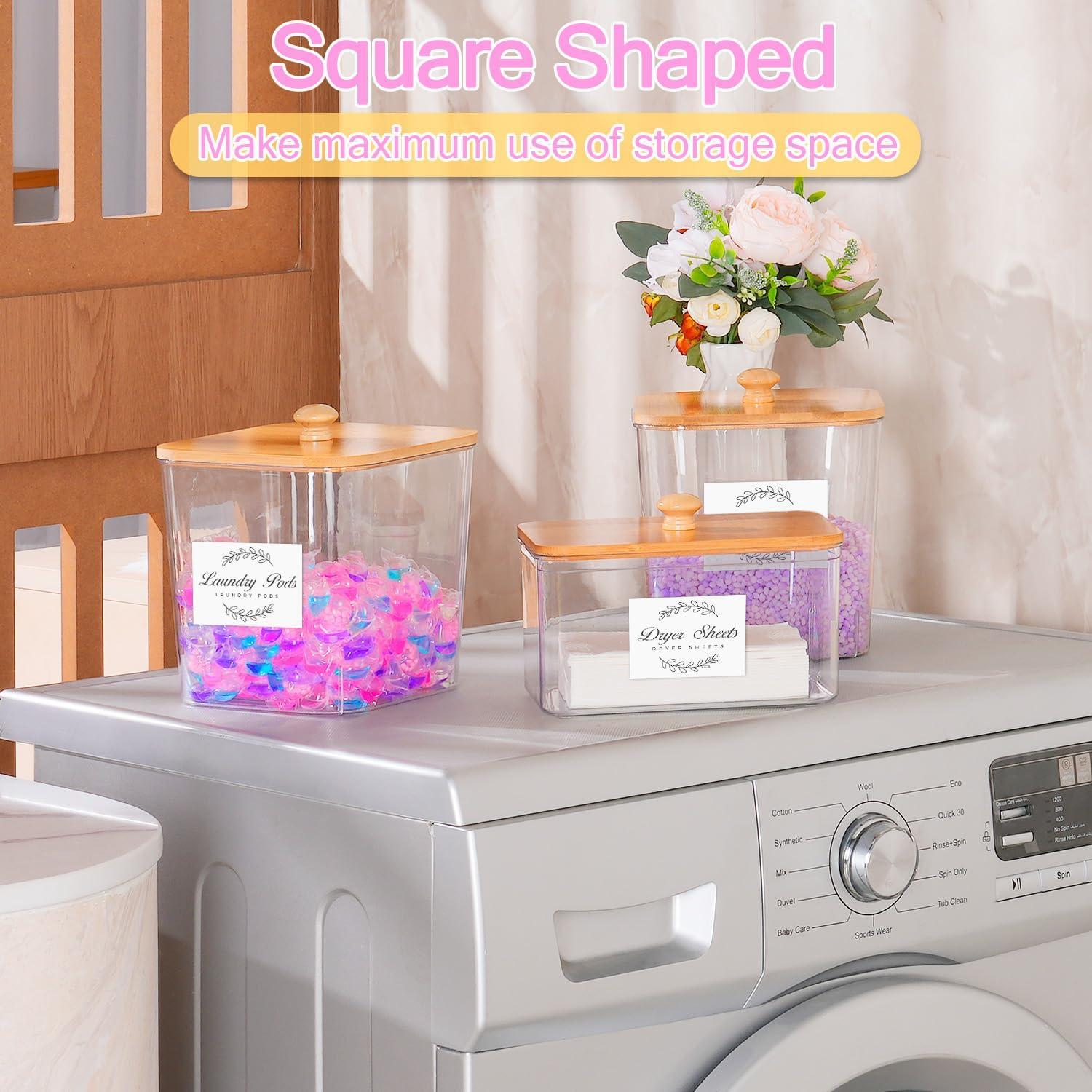 Juego de 3 Contenedores de Lavandería efluky con Soporte