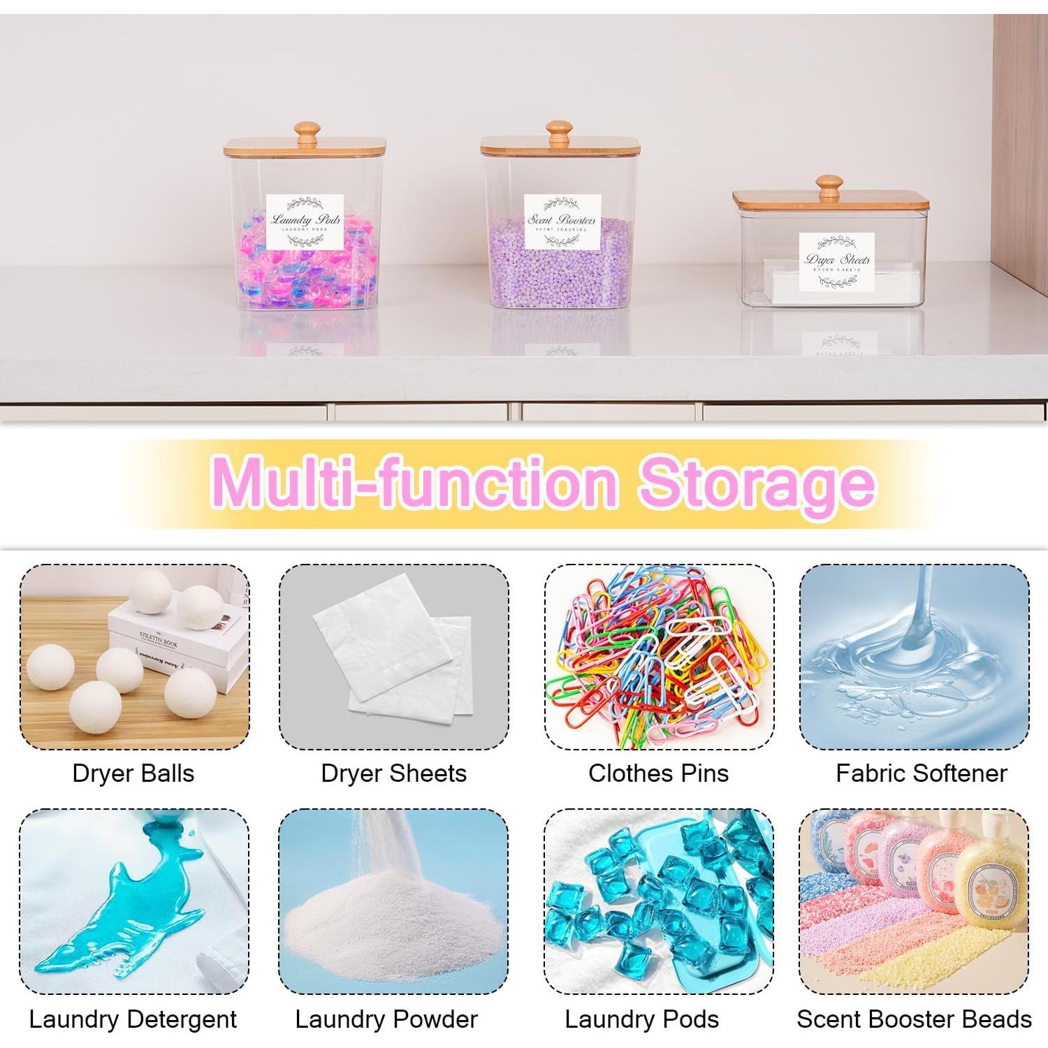 Juego de 3 Contenedores de Lavandería efluky con Soporte