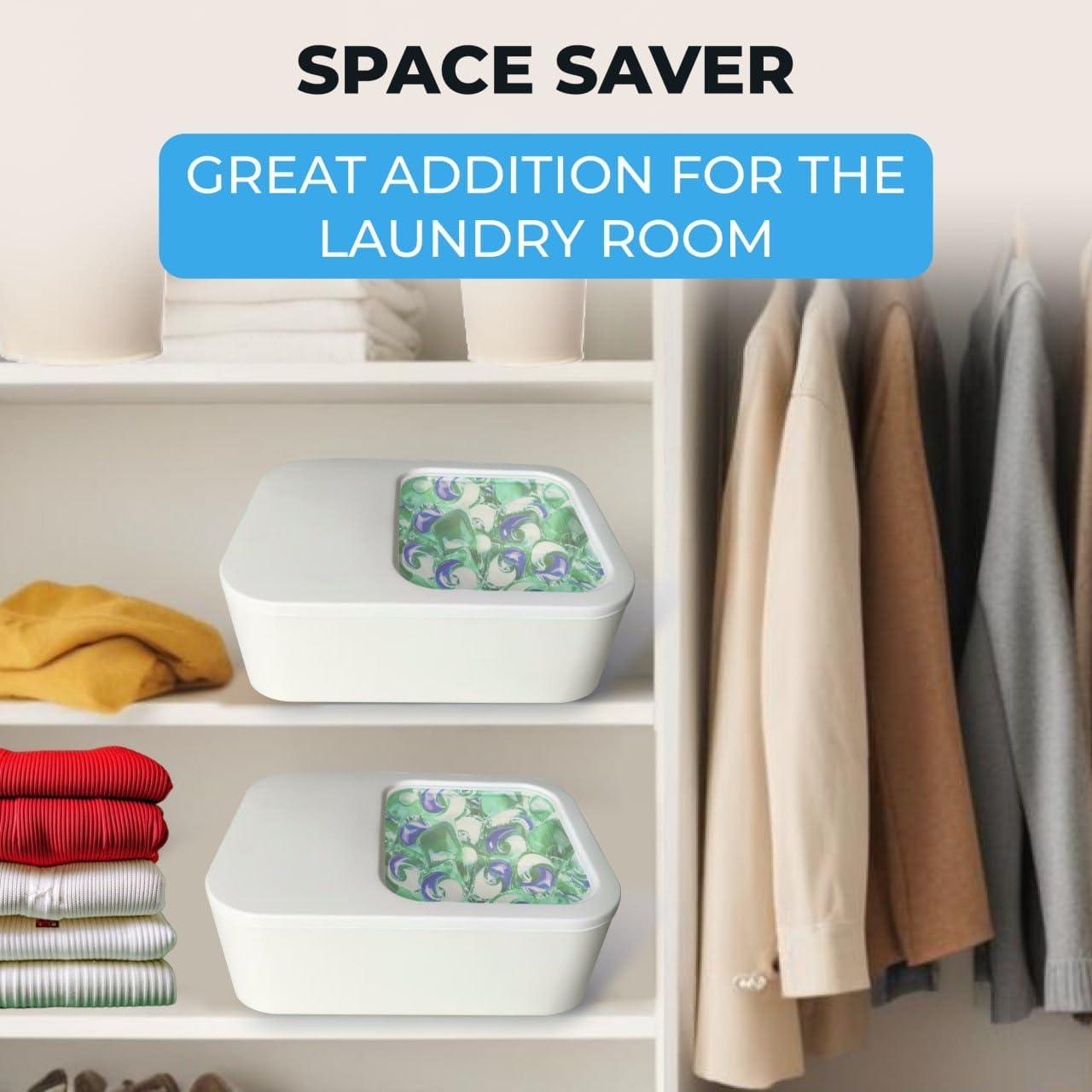 Contenedor de cápulas de lavandería Skywin Mediano Blanco 30x22x11.4cm