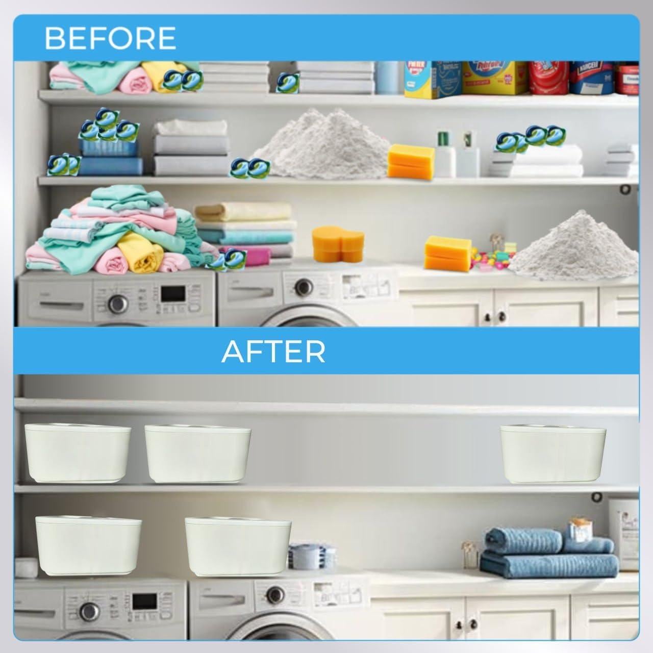 Contenedor de cápulas de lavandería Skywin Mediano Blanco 30x22x11.4cm