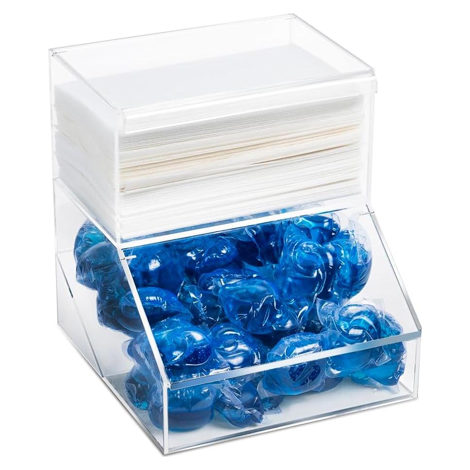 Soporte organizador de lavandería IneVibe 2 compartimentos