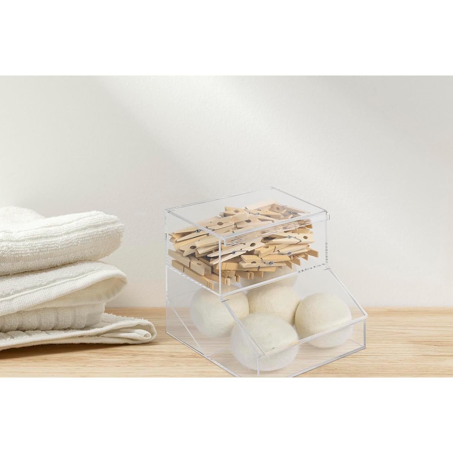 Soporte organizador de lavandería IneVibe 2 compartimentos