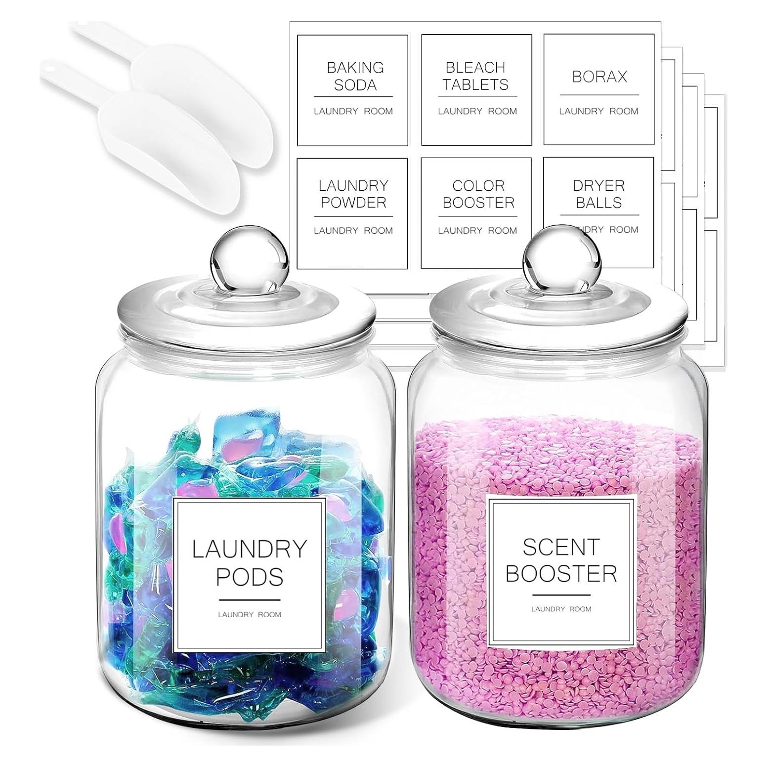 Tarros de vidrio herméticos FyndraX 1.89L - Juego de 2