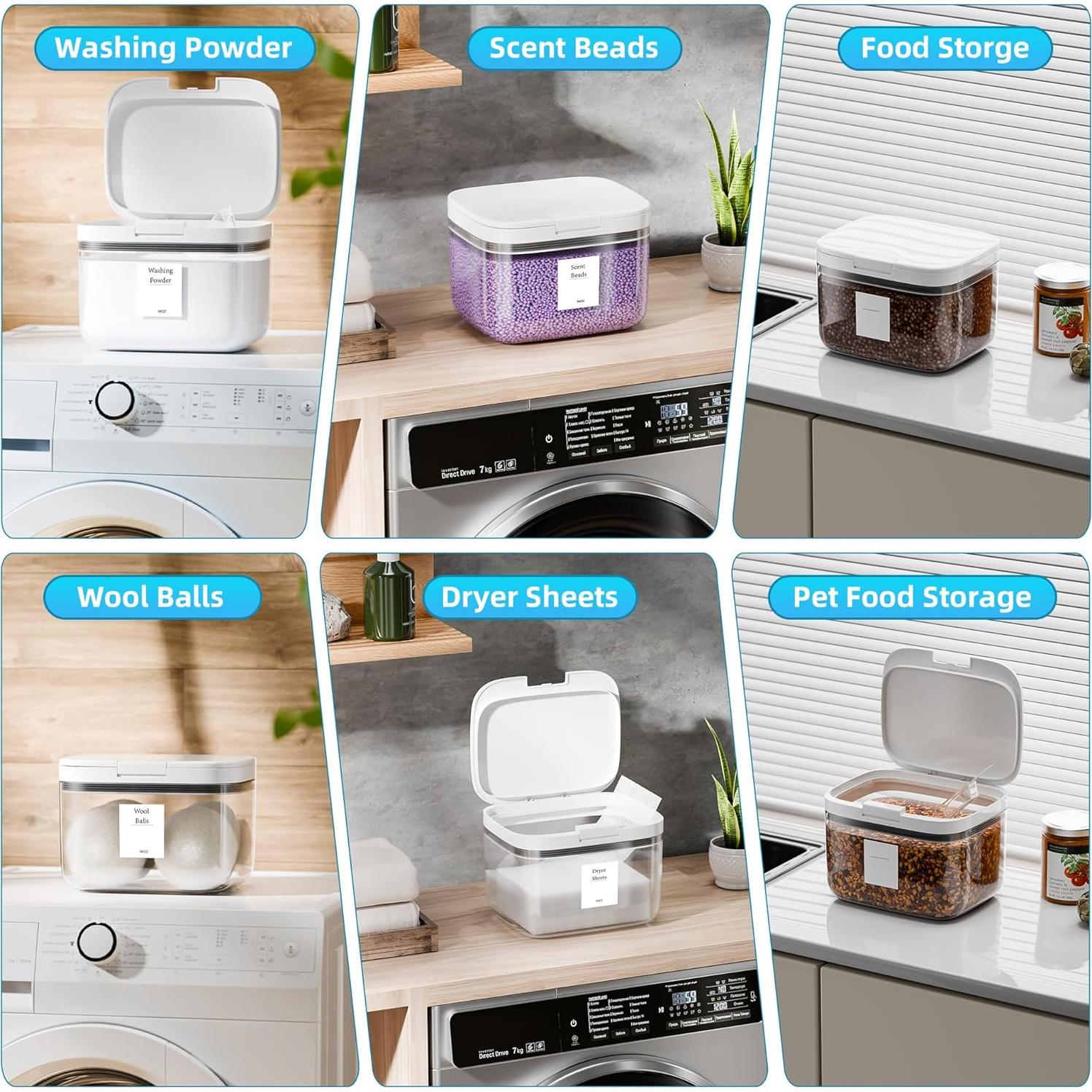 Contenedor de cápulas de lavandería Hordely 94oz transparente