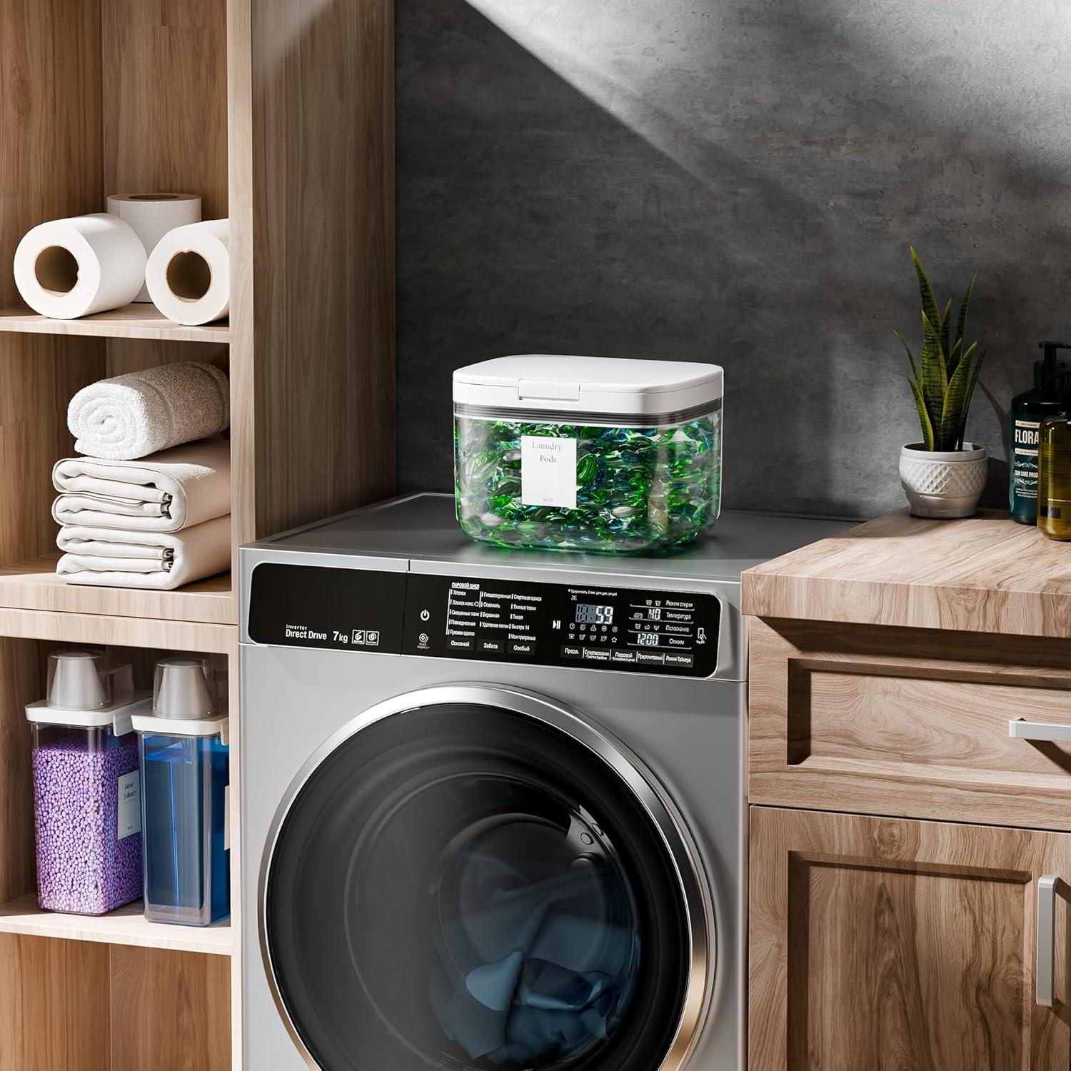 Contenedor de cápulas de lavandería Hordely 94oz transparente