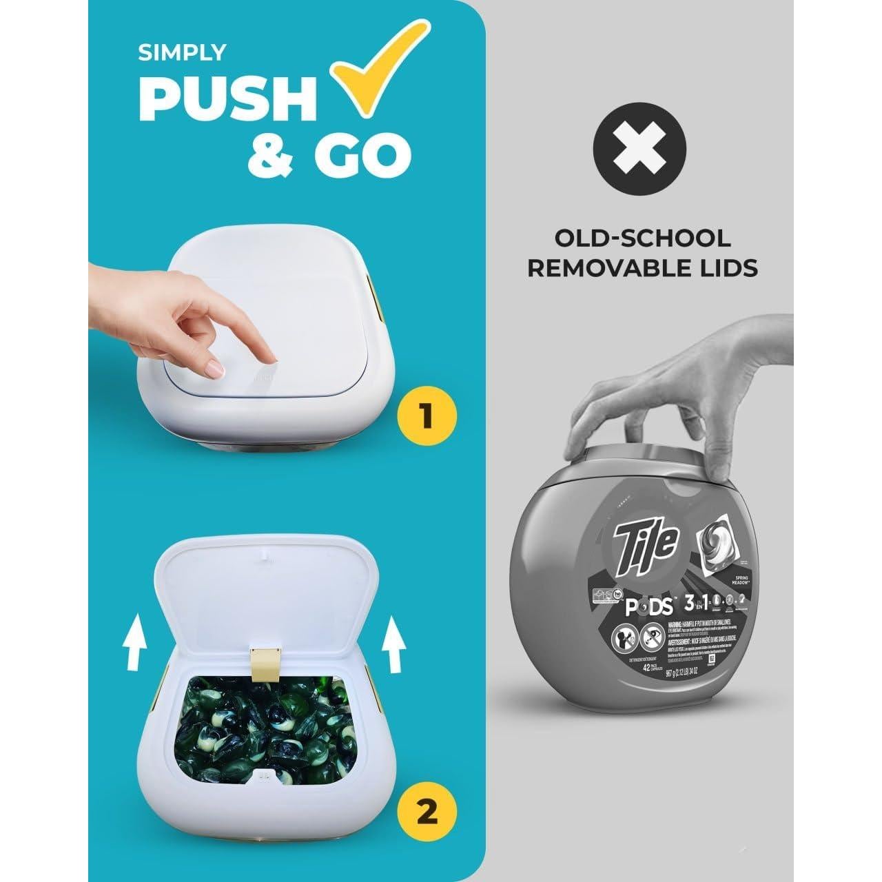 Contenedor de Cápsulas de Lavandería Skywin Blanco 45L