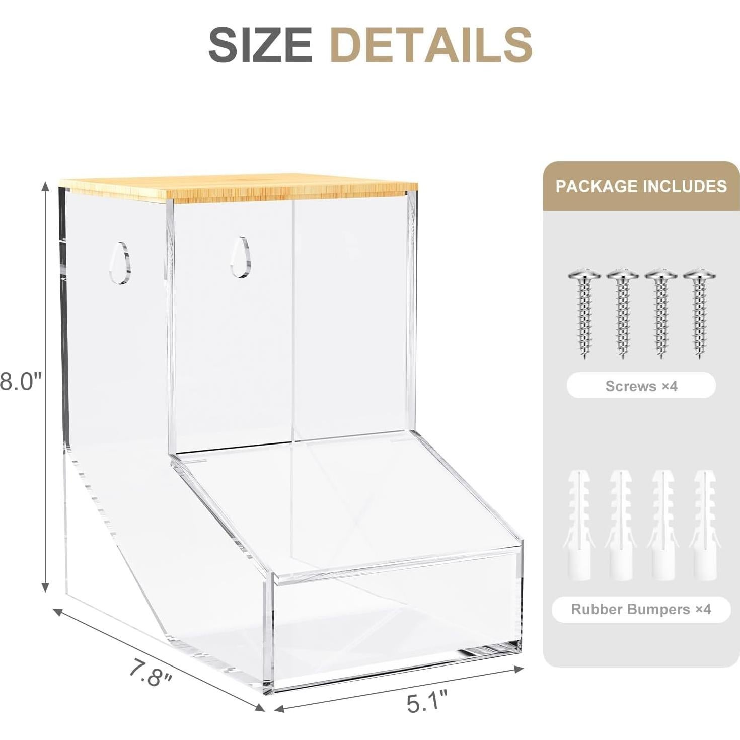 Dispensador de cápsulas de lavandería TCJJ acrílico 20.3x19.8x12.9cm