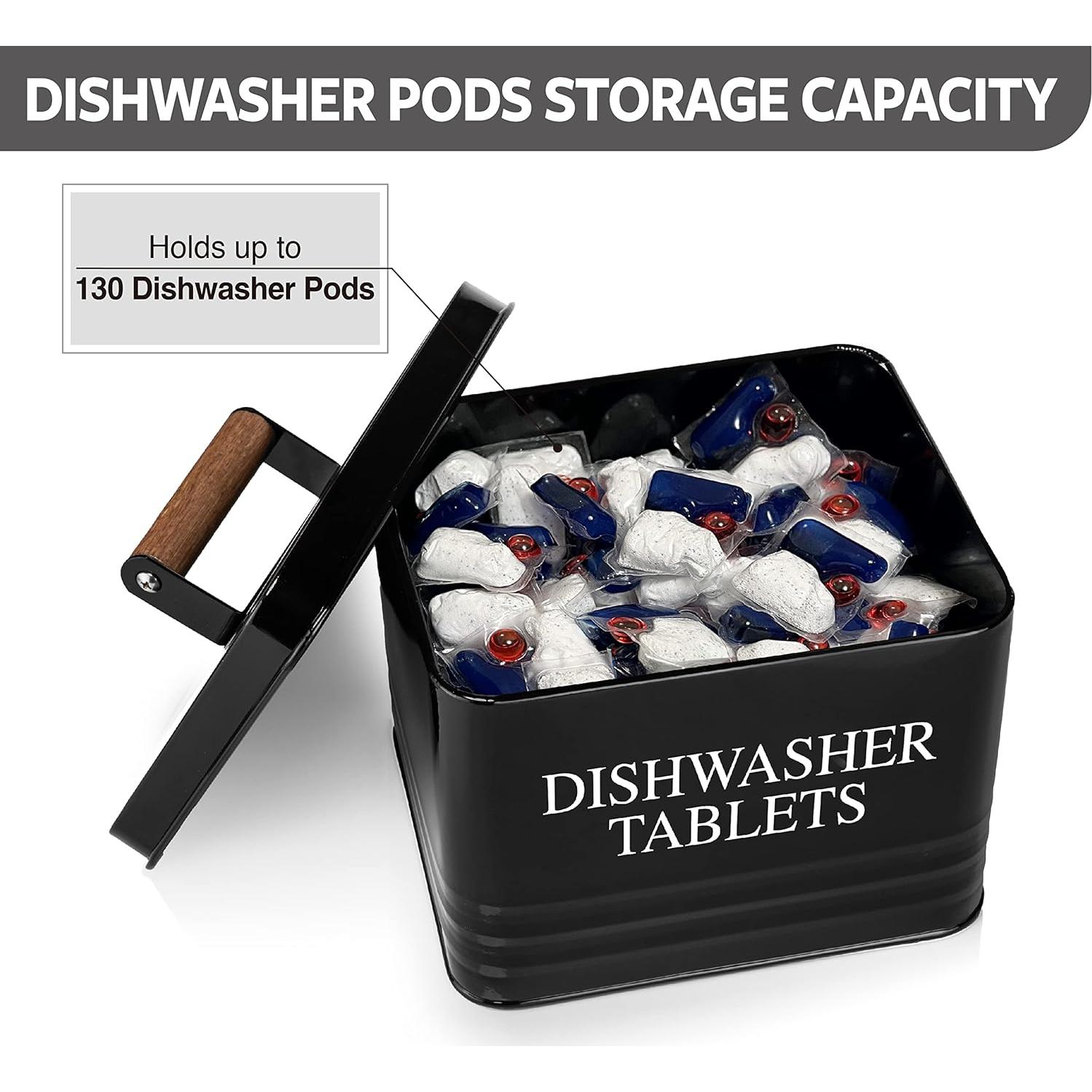 Contenedor de Metal Calindiana para 130 Cápsulas de Lavavajillas