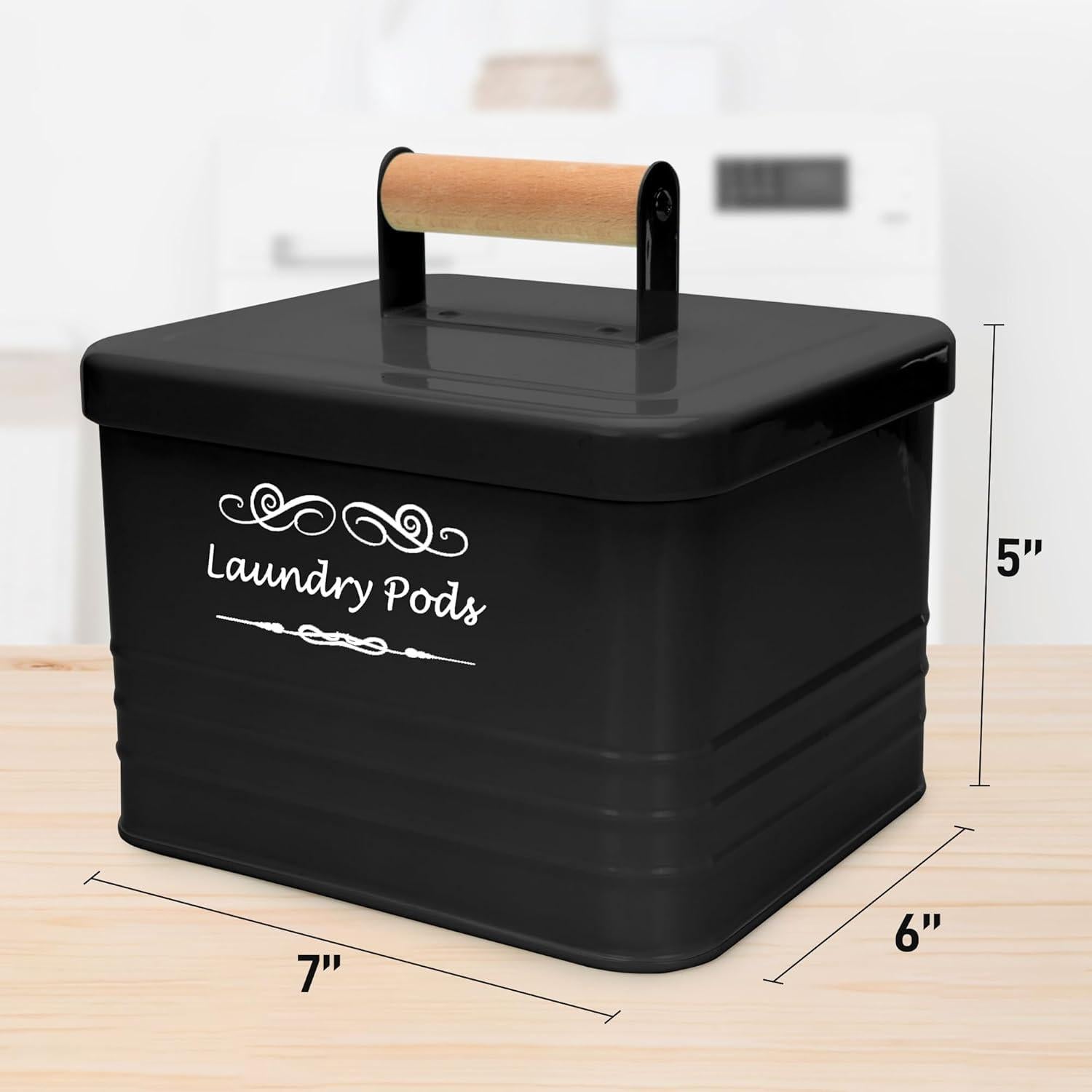 Contenedor de Cápsulas de Lavandería ELITAPRO - Metal Negro