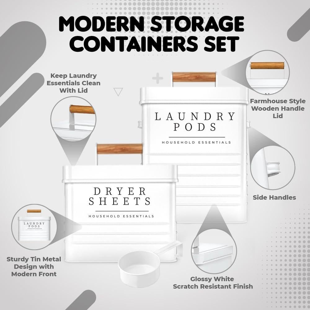 Contenedor de Metal KOANEssentials para Pods de Lavandería 2 Piezas