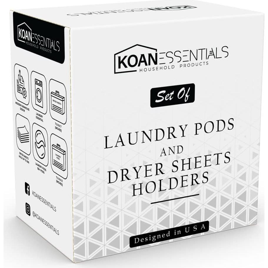 Contenedor de Metal KOANEssentials para Pods de Lavandería 2 Piezas