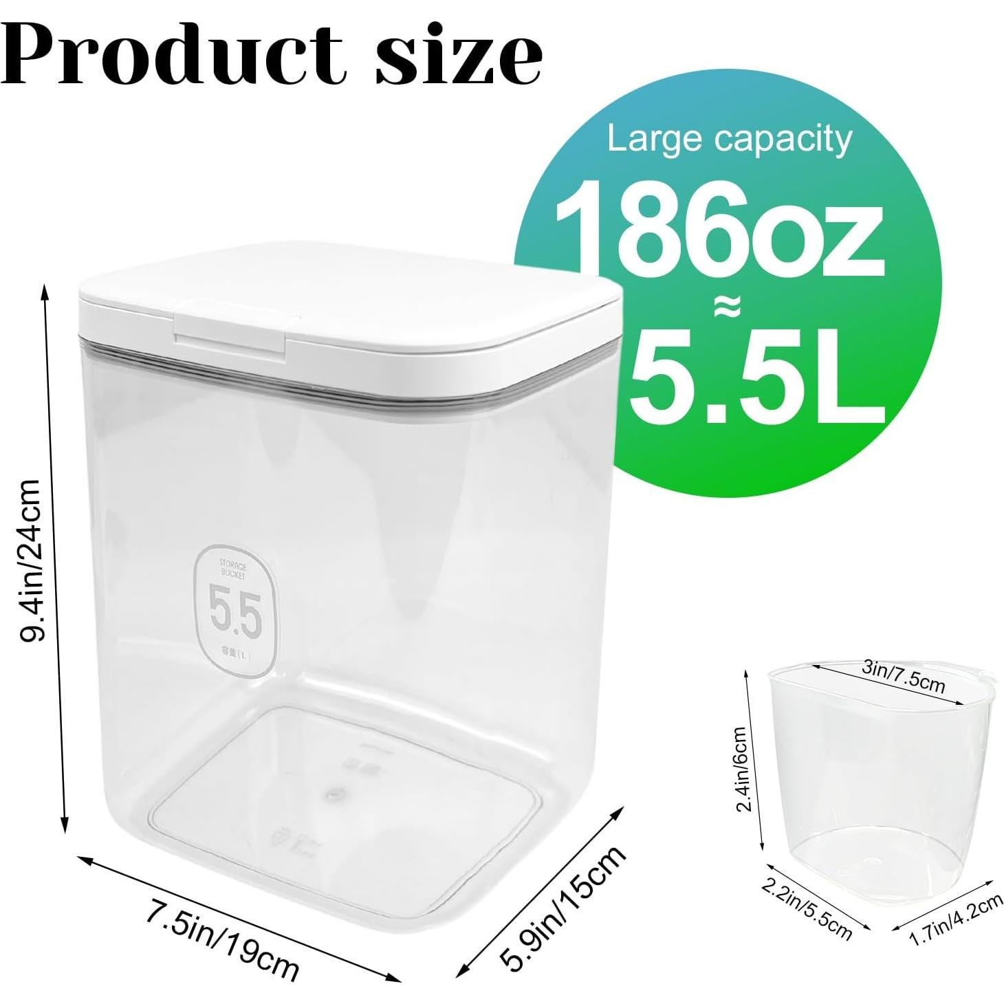 Contenedor de Almacenamiento 5.5L YEXEXINM con Tapa Automática