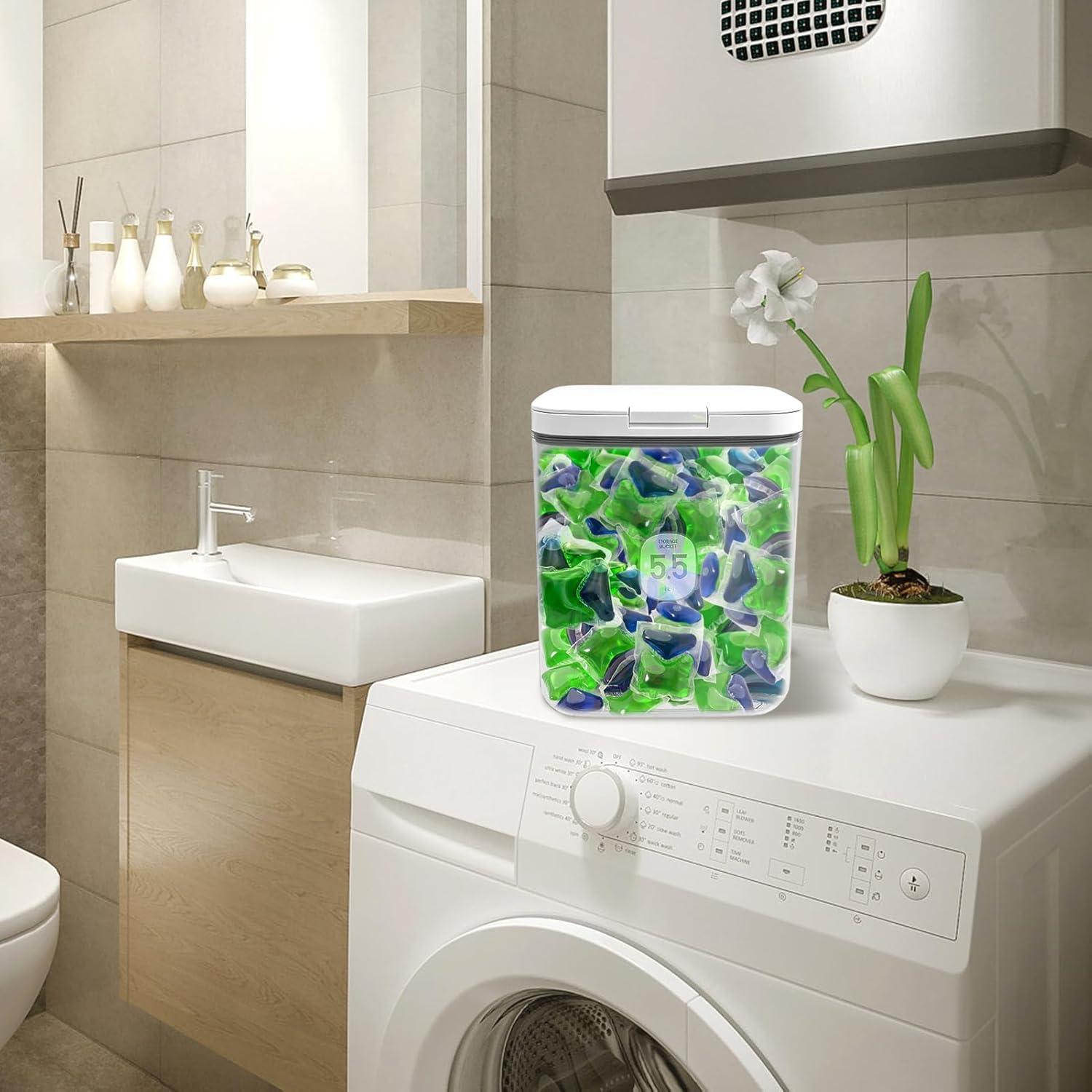 Contenedor de Almacenamiento 5.5L YEXEXINM con Tapa Automática