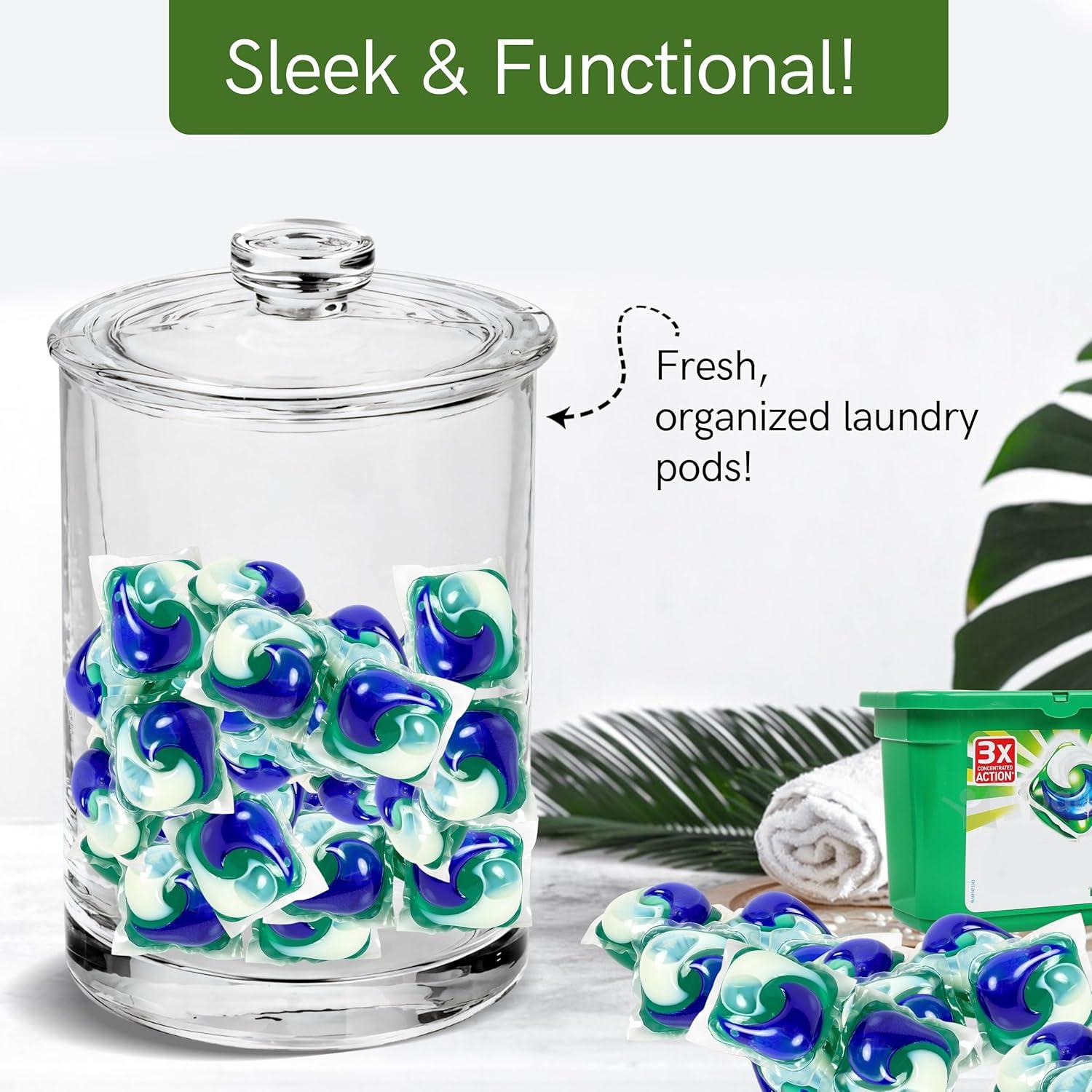 Tarro Contenedor de Cápsulas de Lavandería Skywin 10.9x19.6cm