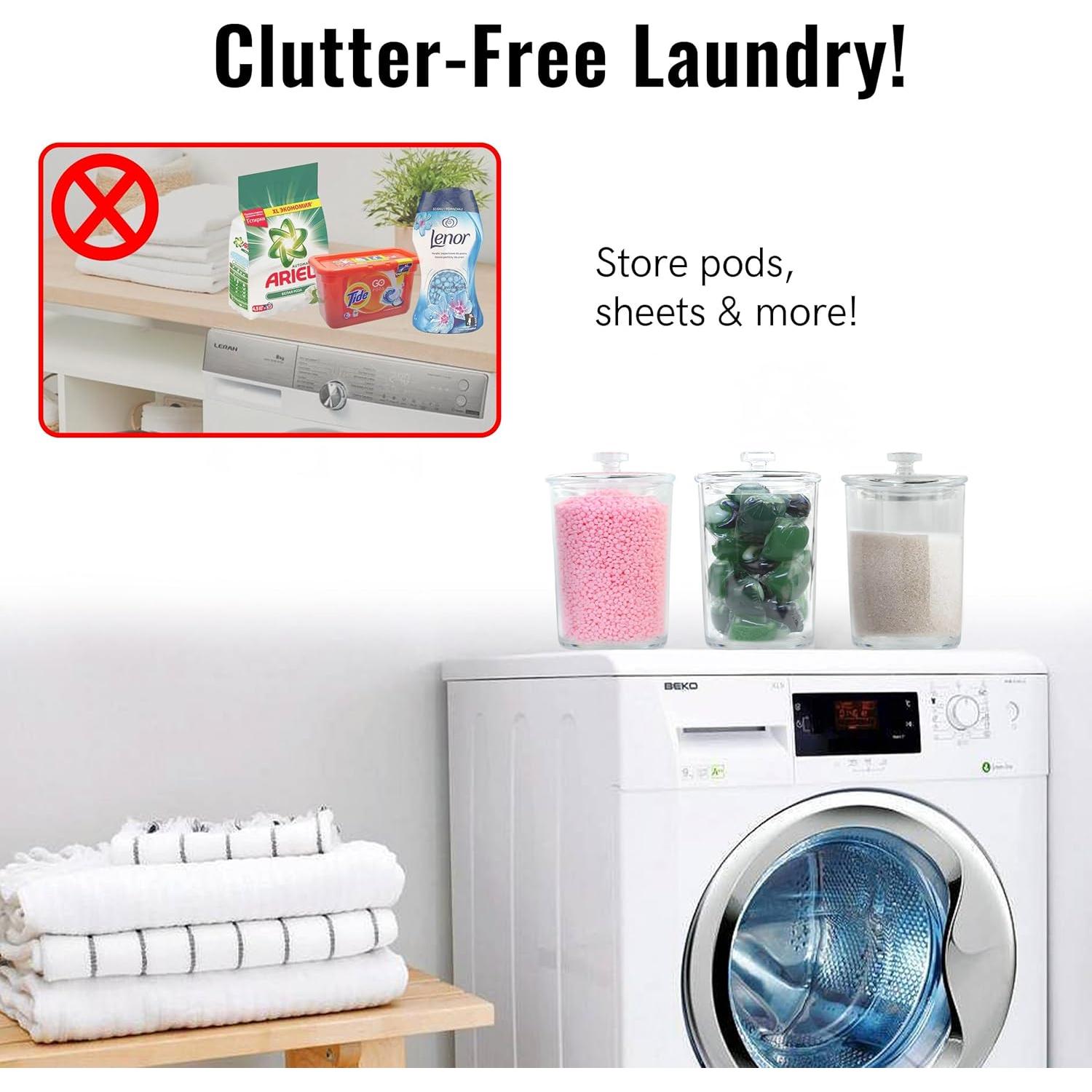 Tarro Contenedor de Cápsulas de Lavandería Skywin 10.9x19.6cm