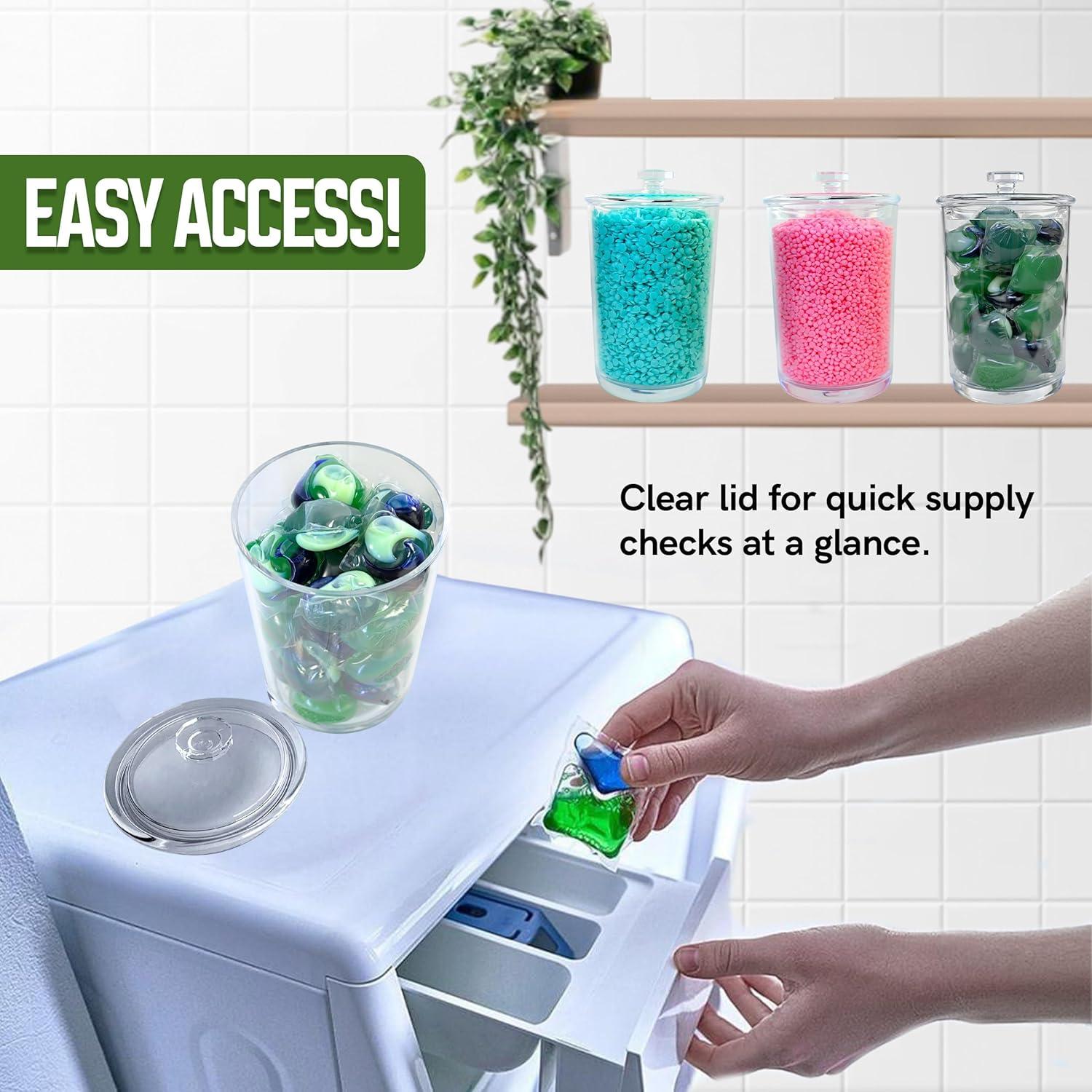 Tarro Contenedor de Cápsulas de Lavandería Skywin 10.9x19.6cm