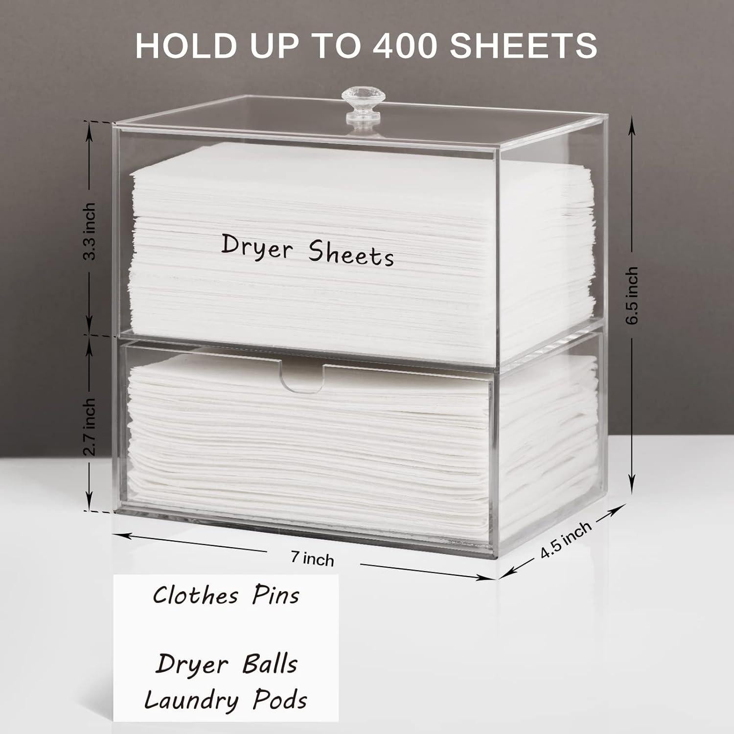 Dispensador de Hojas de Secadora Simetufy Acrílico Transparente