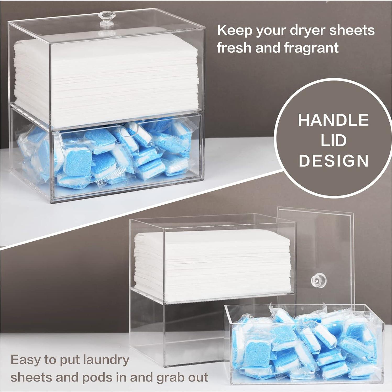 Dispensador de Hojas de Secadora Simetufy Acrílico Transparente