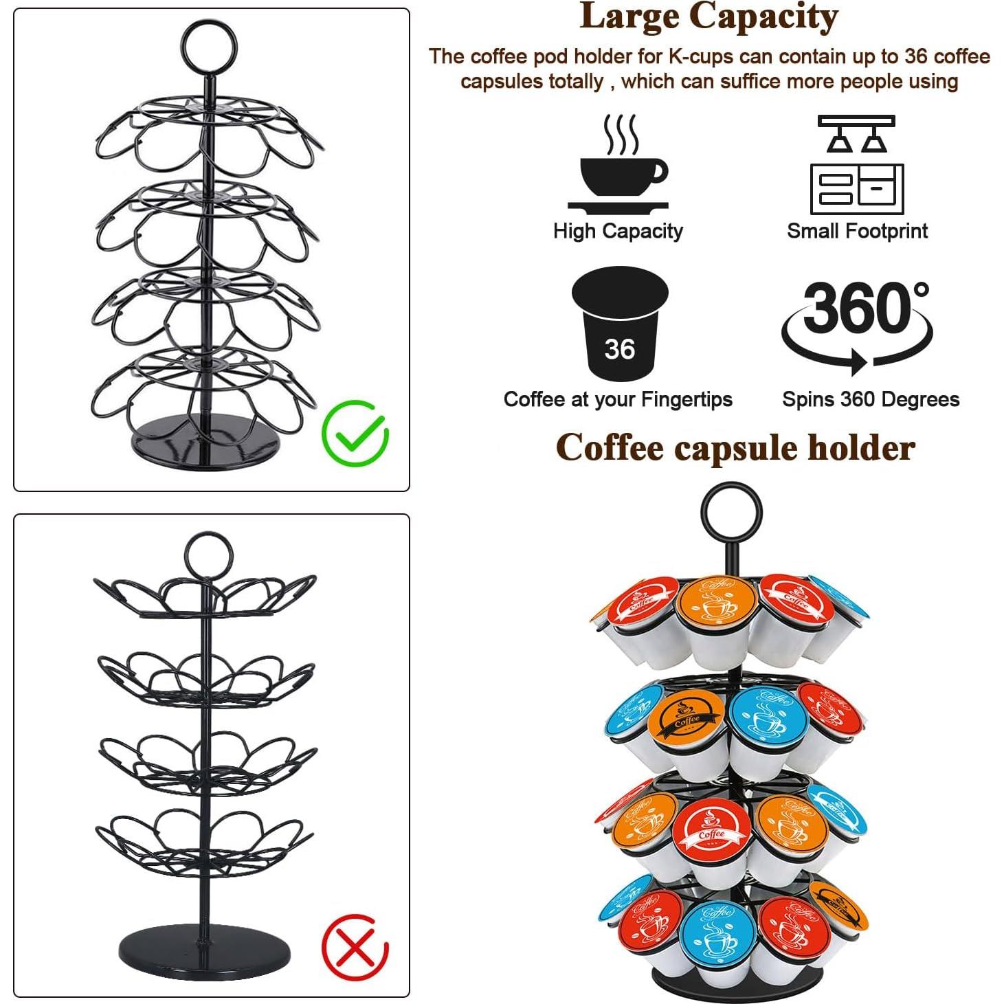 Soporte Organizador Carrousel para 36 Cápsulas de Café SHURFFY