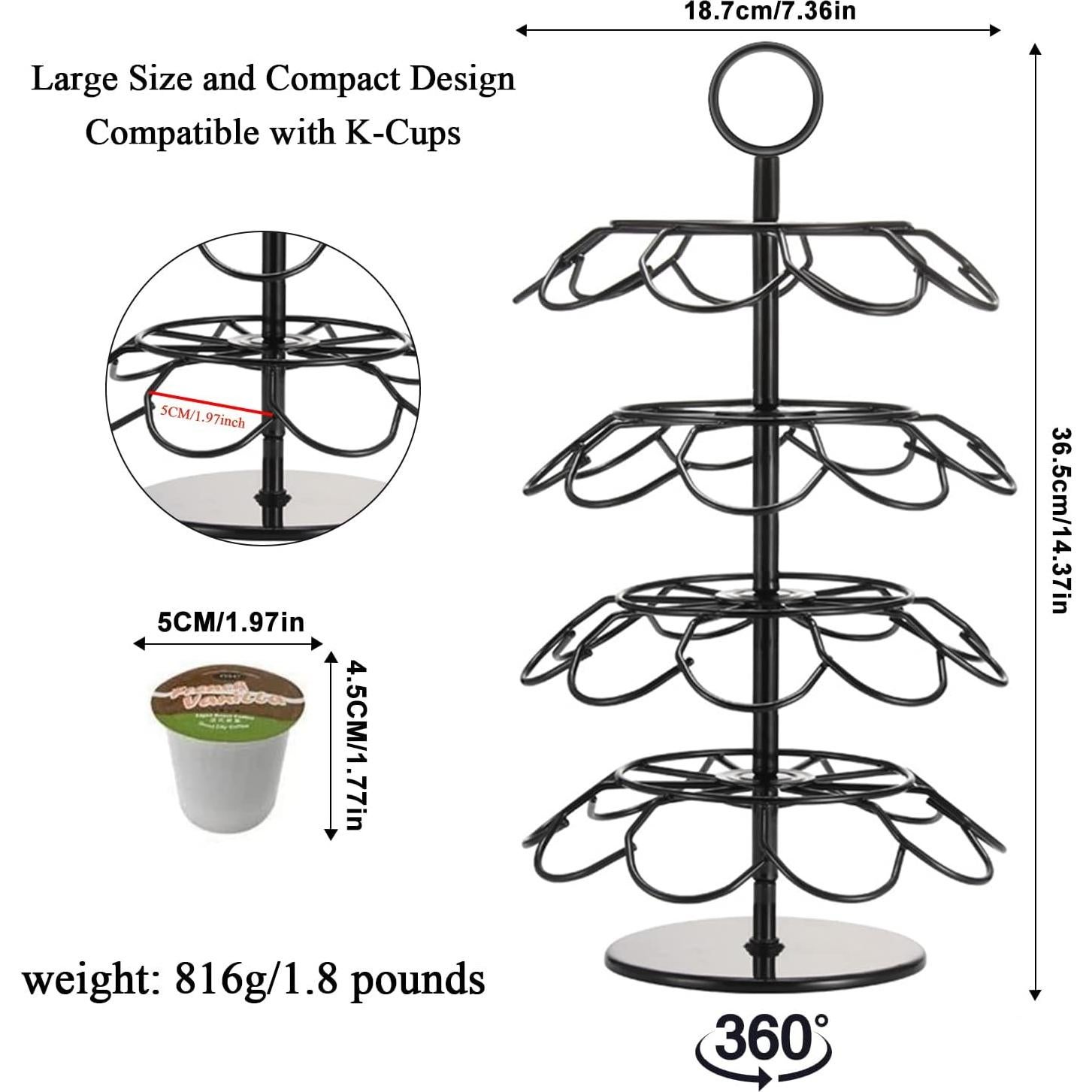 Soporte Organizador Carrousel para 36 Cápsulas de Café SHURFFY