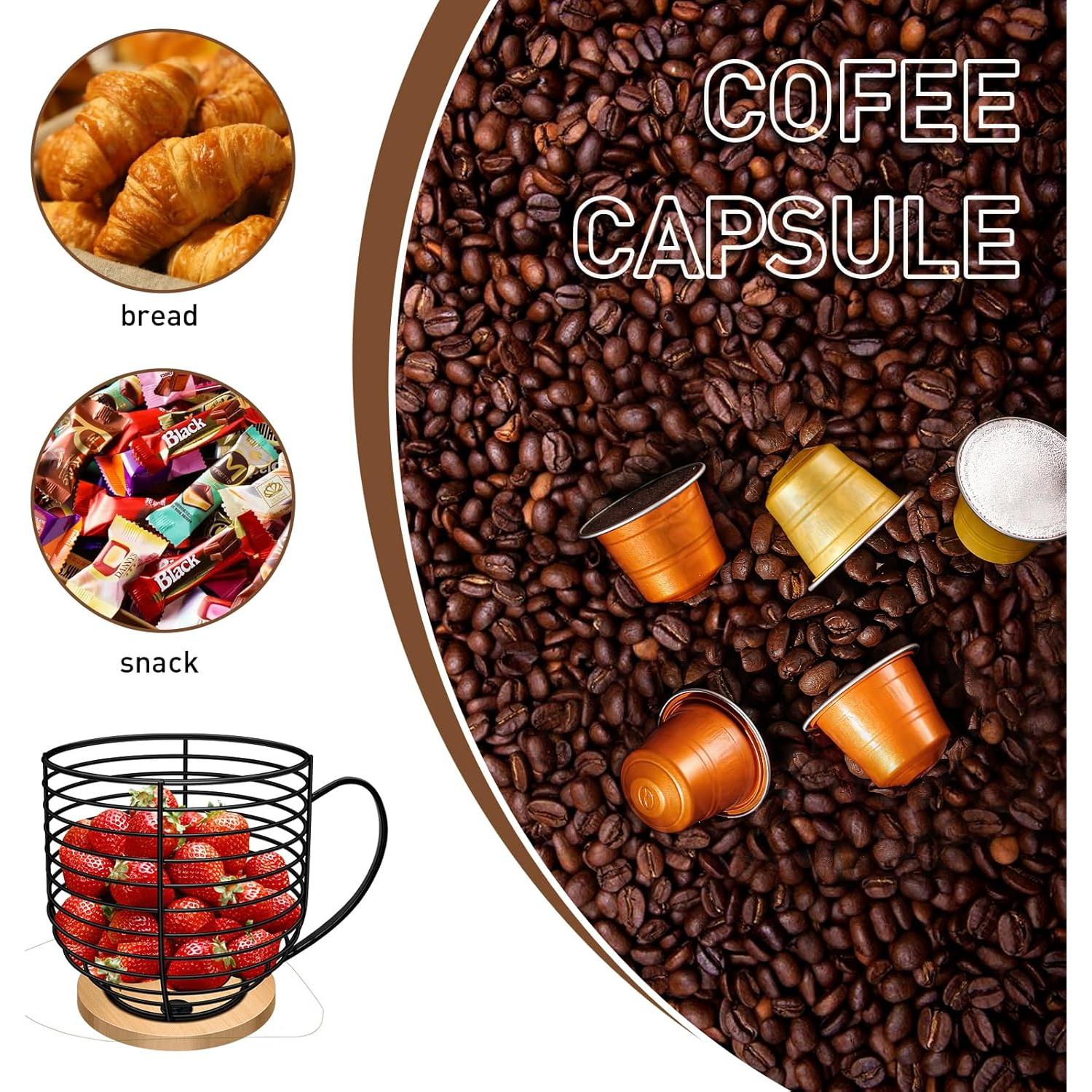 Soporte para Cápsulas de Café BYTEAIDREX - Organizador de Alambre Negro