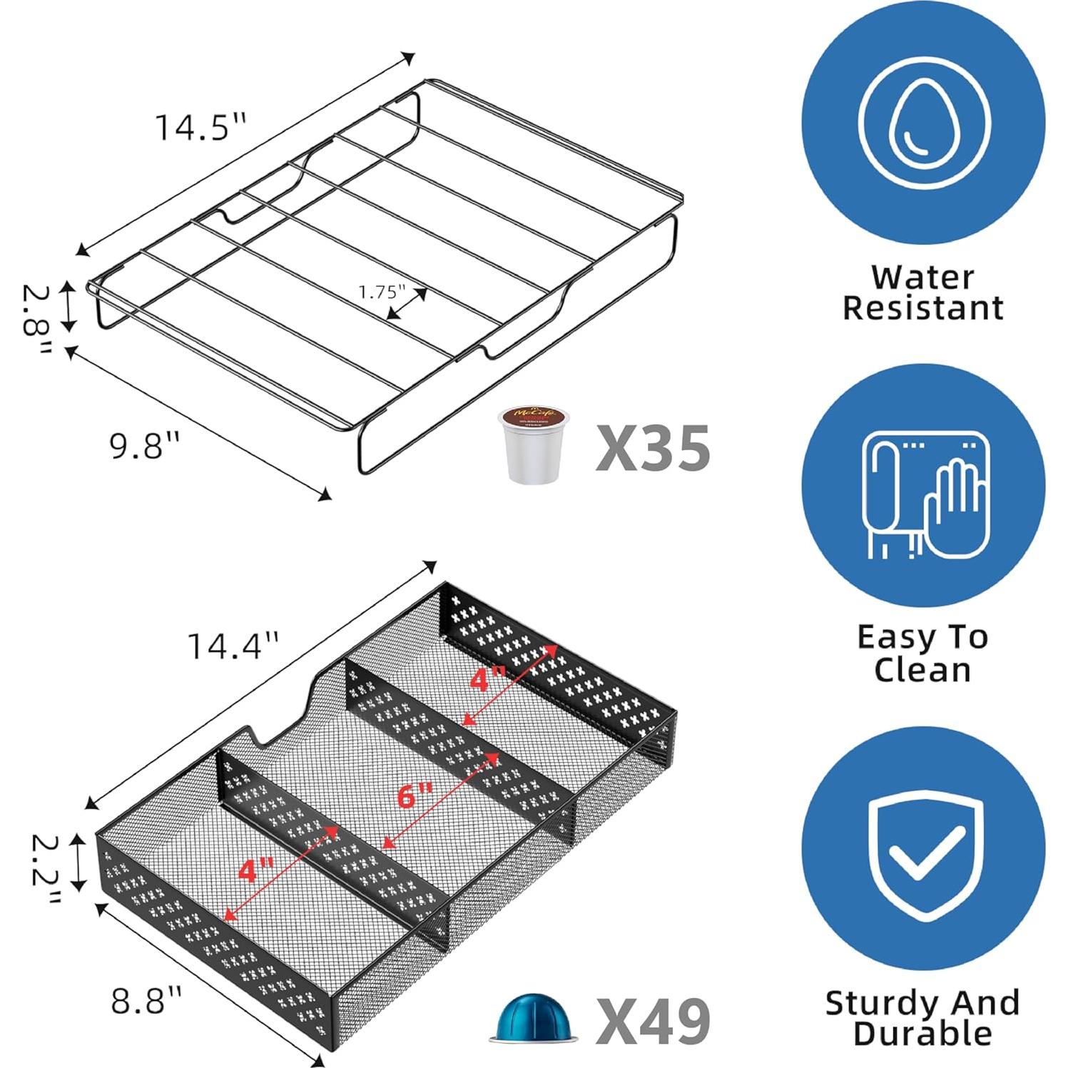 Soporte de Cápsulas de Café Simple Trending Negro 63 K-Cups