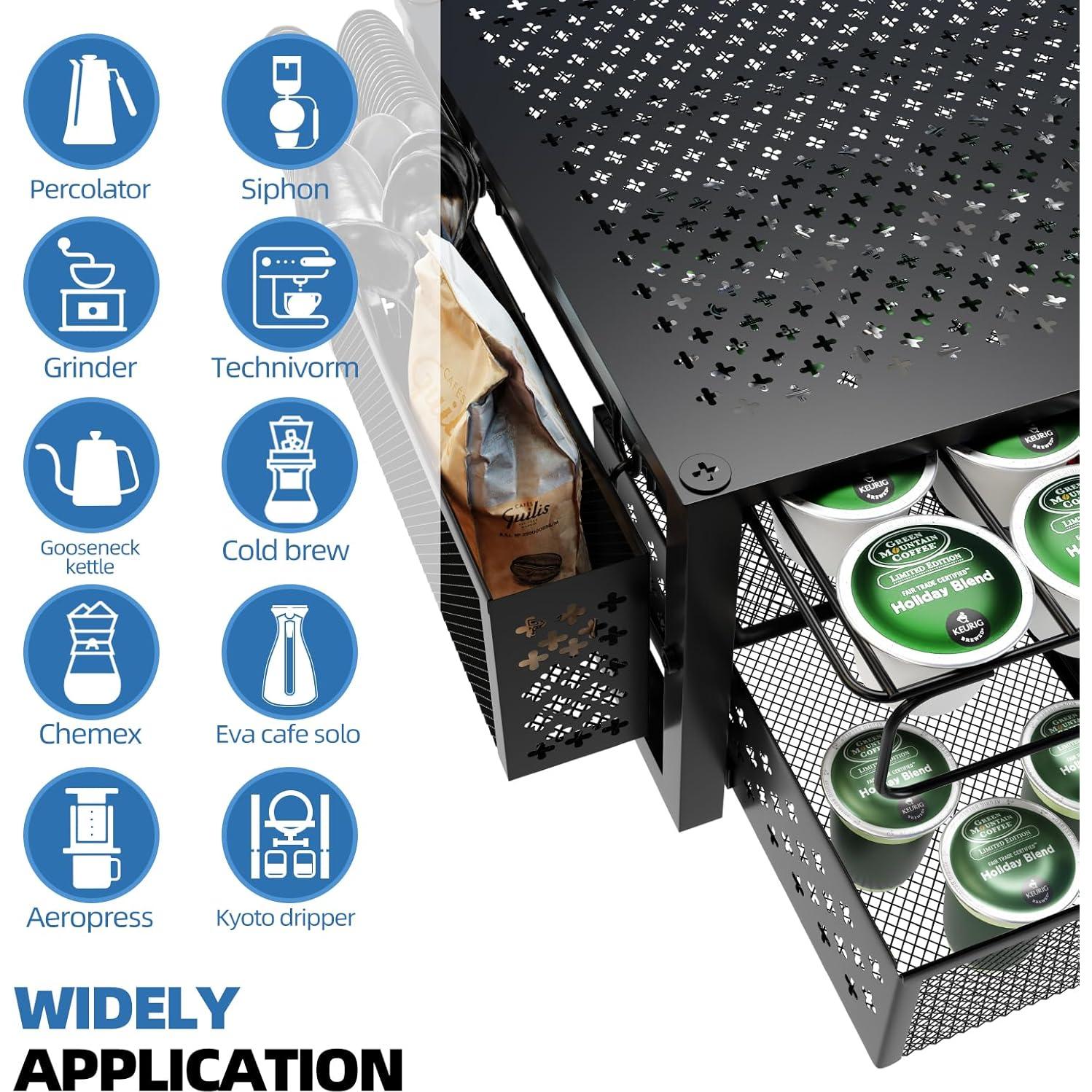 Soporte de Cápsulas de Café Simple Trending Negro 63 K-Cups