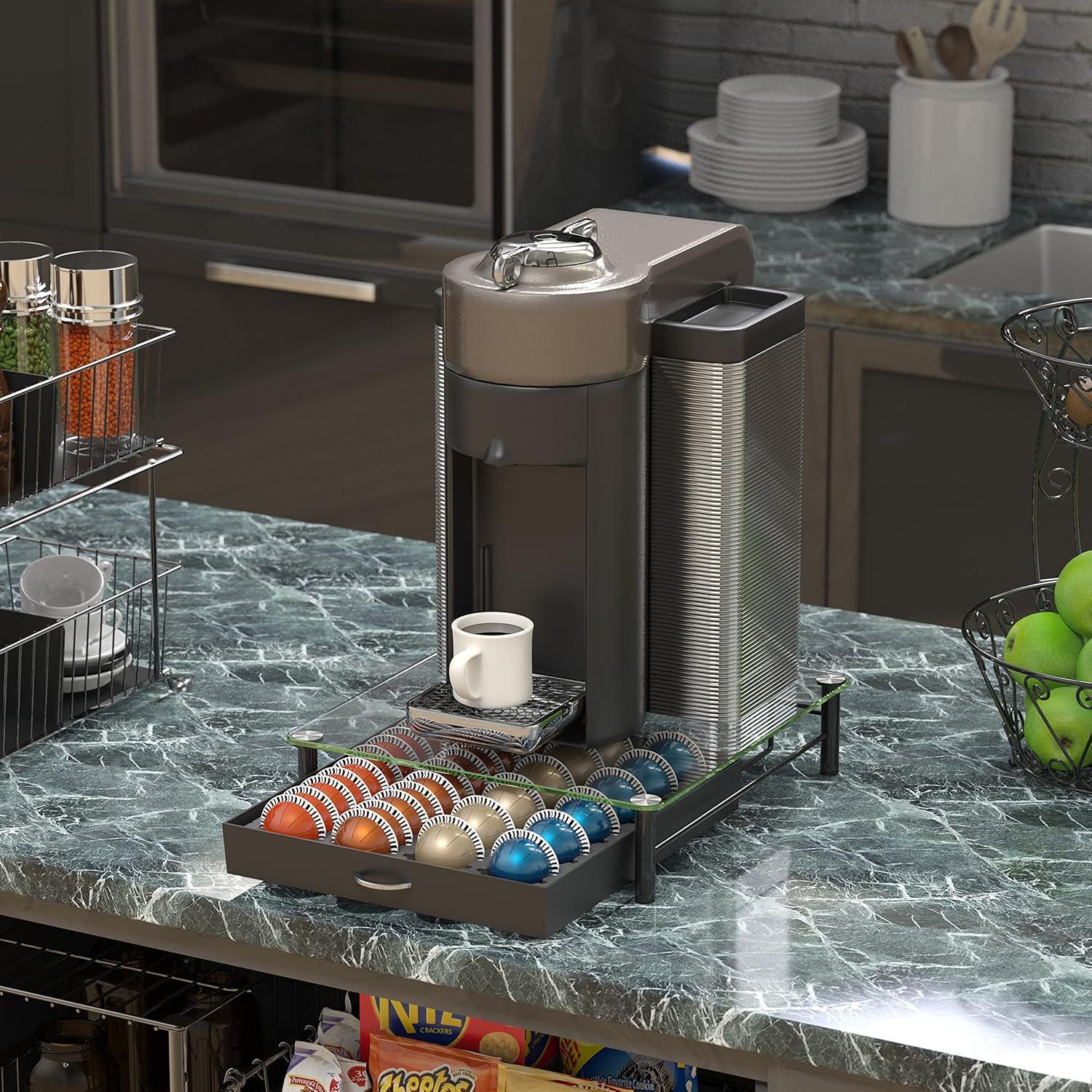 Soporte para Cápsulas Nespresso DecoBros, Vidrio Templado, 24/48 pcs