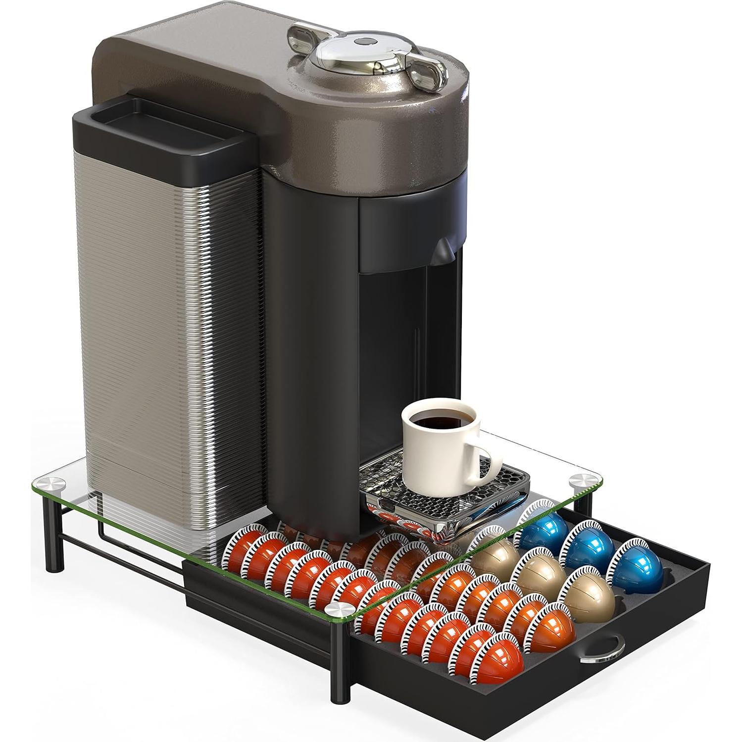 Soporte para Cápsulas Nespresso DecoBros, Vidrio Templado, 24/48 pcs