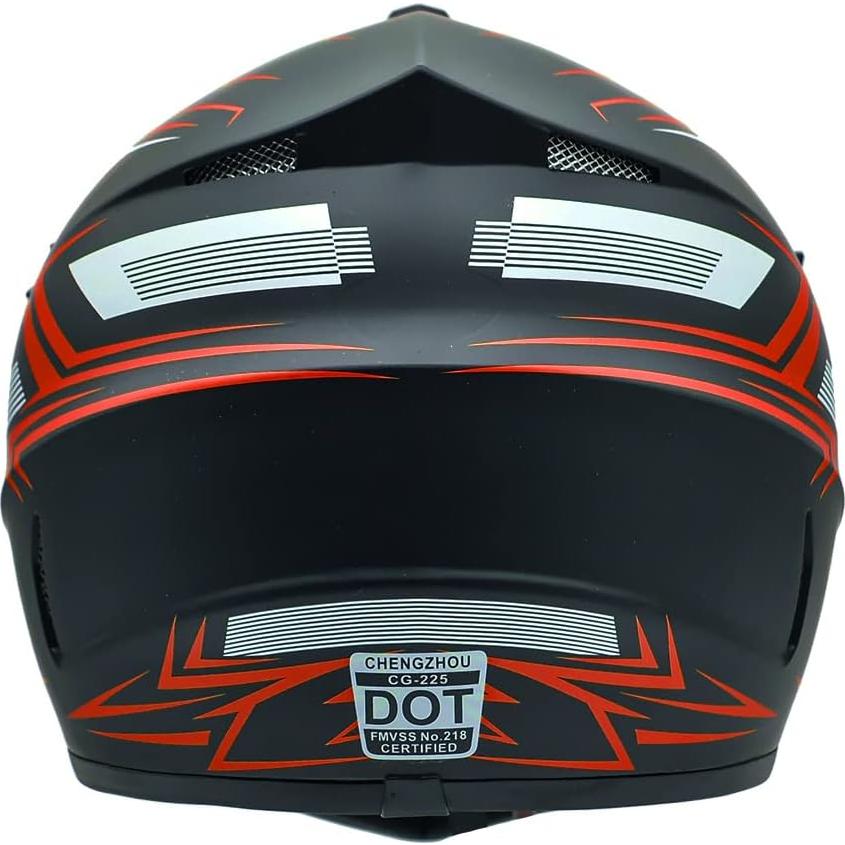 Casco Motocross DJGLKREJG Rojo Unisex Adulto S-XL DOT