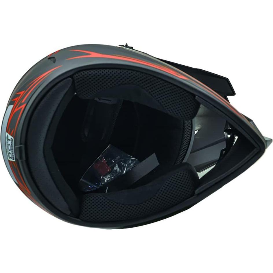 Casco Motocross DJGLKREJG Rojo Unisex Adulto S-XL DOT