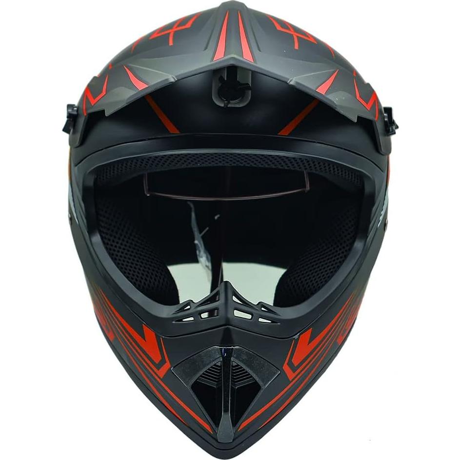 Casco Motocross DJGLKREJG Rojo Unisex Adulto S-XL DOT