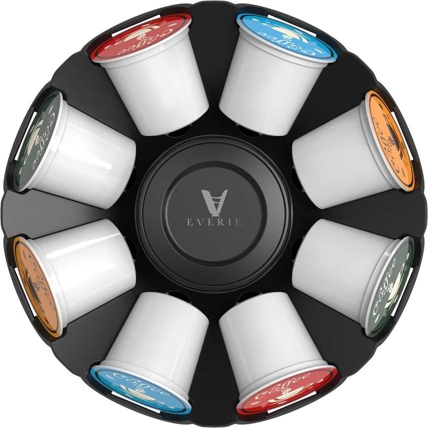 Organizador Carrousel para 40 Cápsulas de Café EVERIE Negro