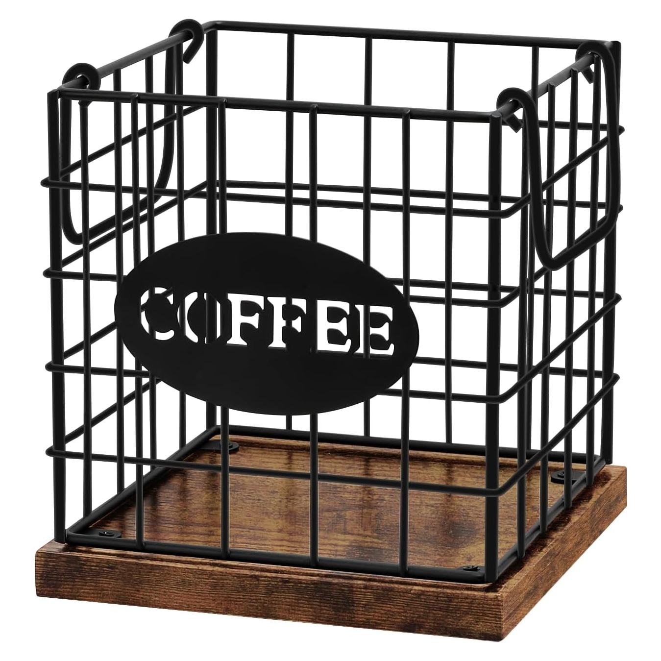 Organizador de Cápsulas de Café BCOZLUX Marrón Rústico 17.3x15.5cm