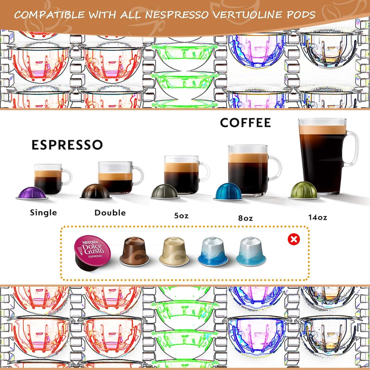 Organizador de Cajón para 75 Cápsulas Nespresso Vertuo Negro