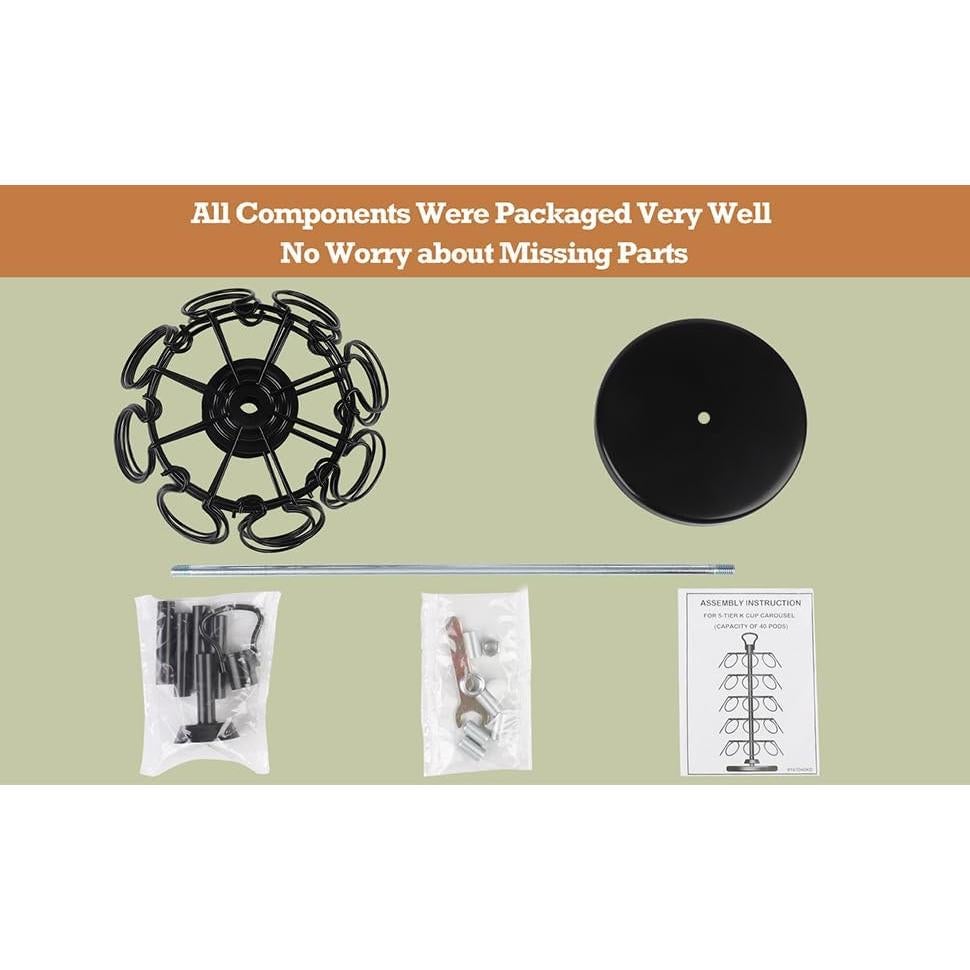 Soporte para K Cups Blacksmith Family - Carrusel 40 Cápsulas