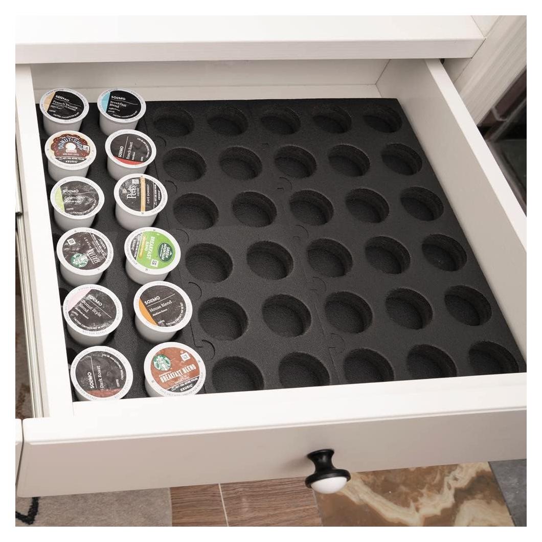 Coffee Pod holder DIY Size Organizer 60 Compatible Tray Drawer Holds with coffee pod