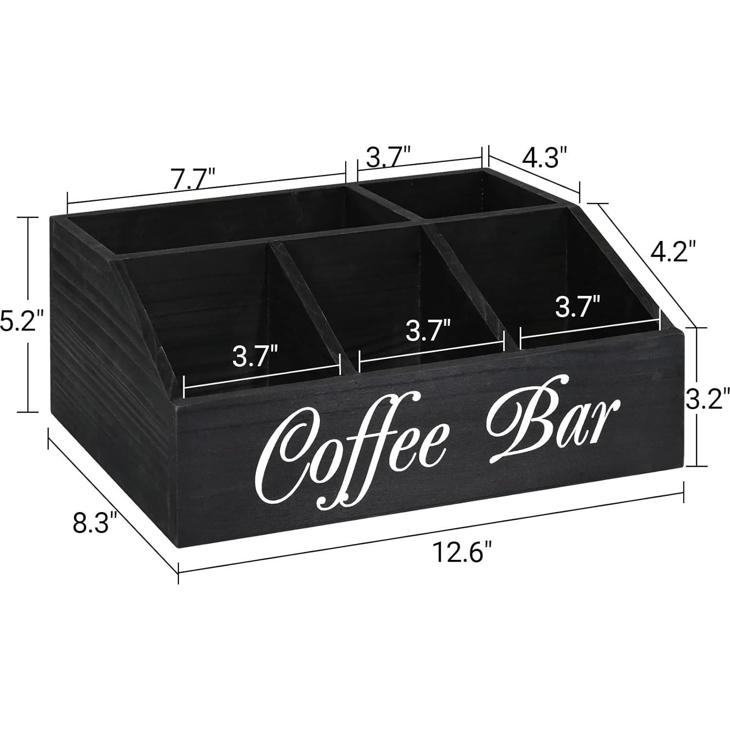 Organizador de Estación de Café ugiftt de Madera 21.1x32.5x13 cm