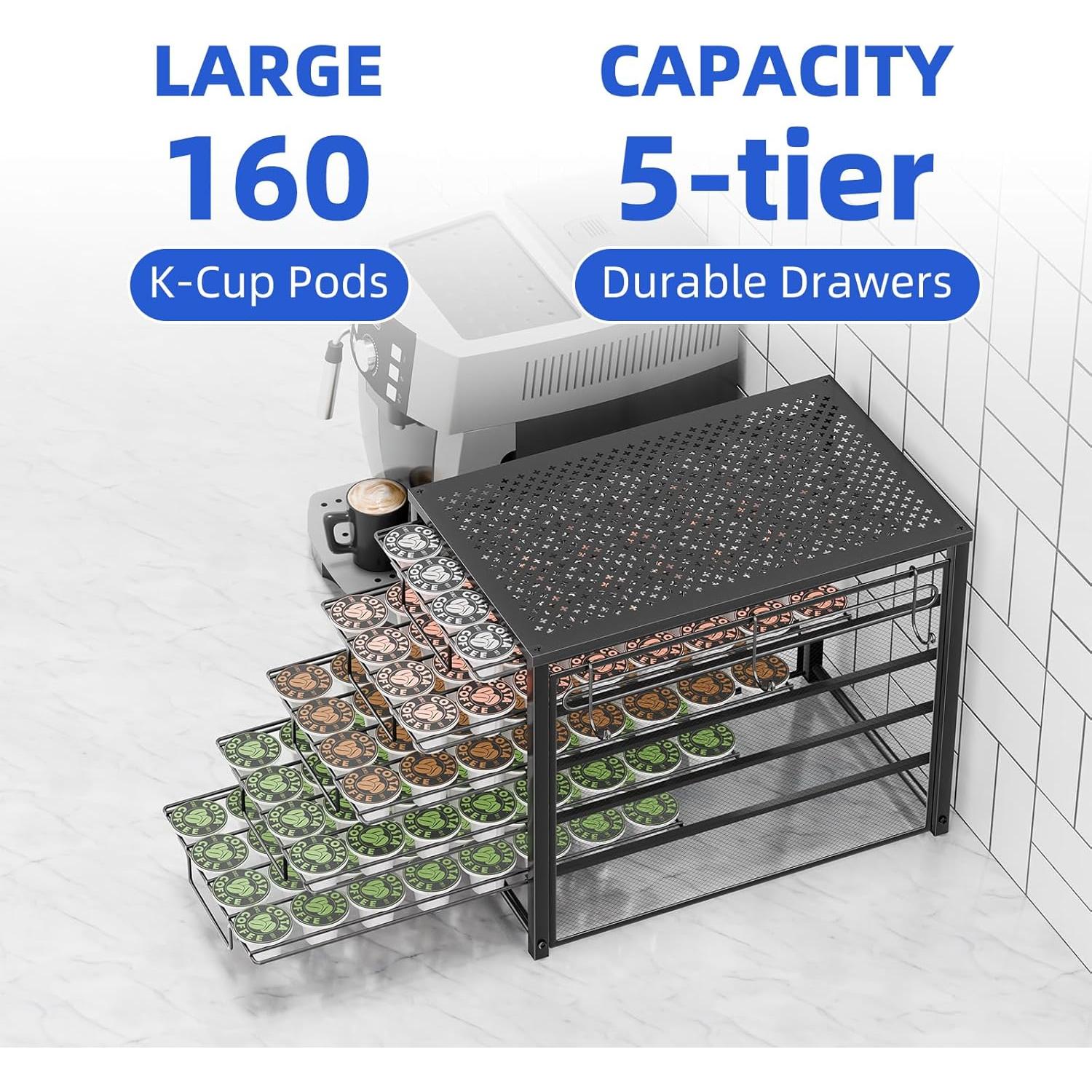 Soporte para cápsulas de café Simple Trending 5 niveles 160 cápsulas
